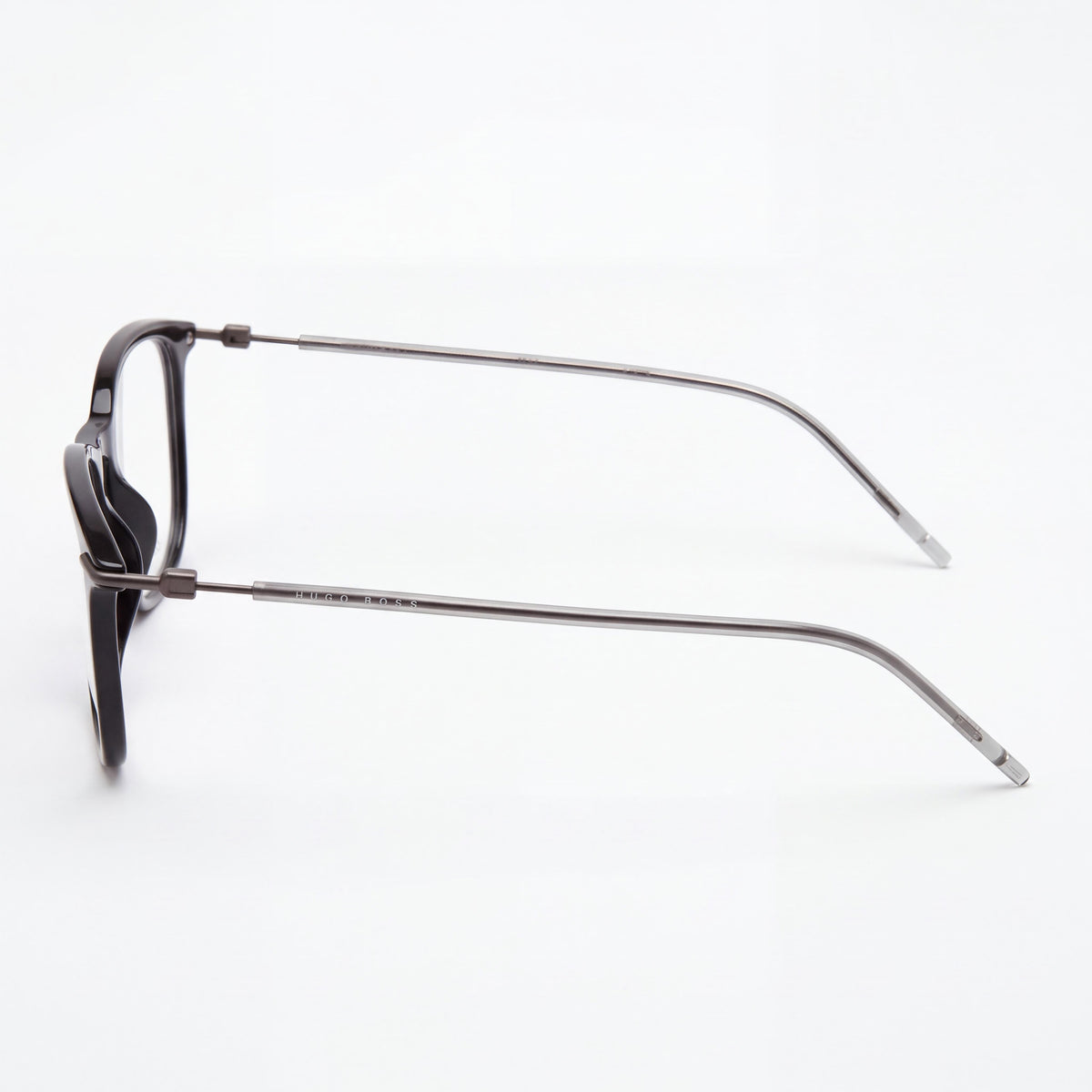 BOSS Audio Systems Modern Unisex Black Gunmetal Acetate Polycarbonate Non-Polarized Eyeglasses 50mm, Photo 3