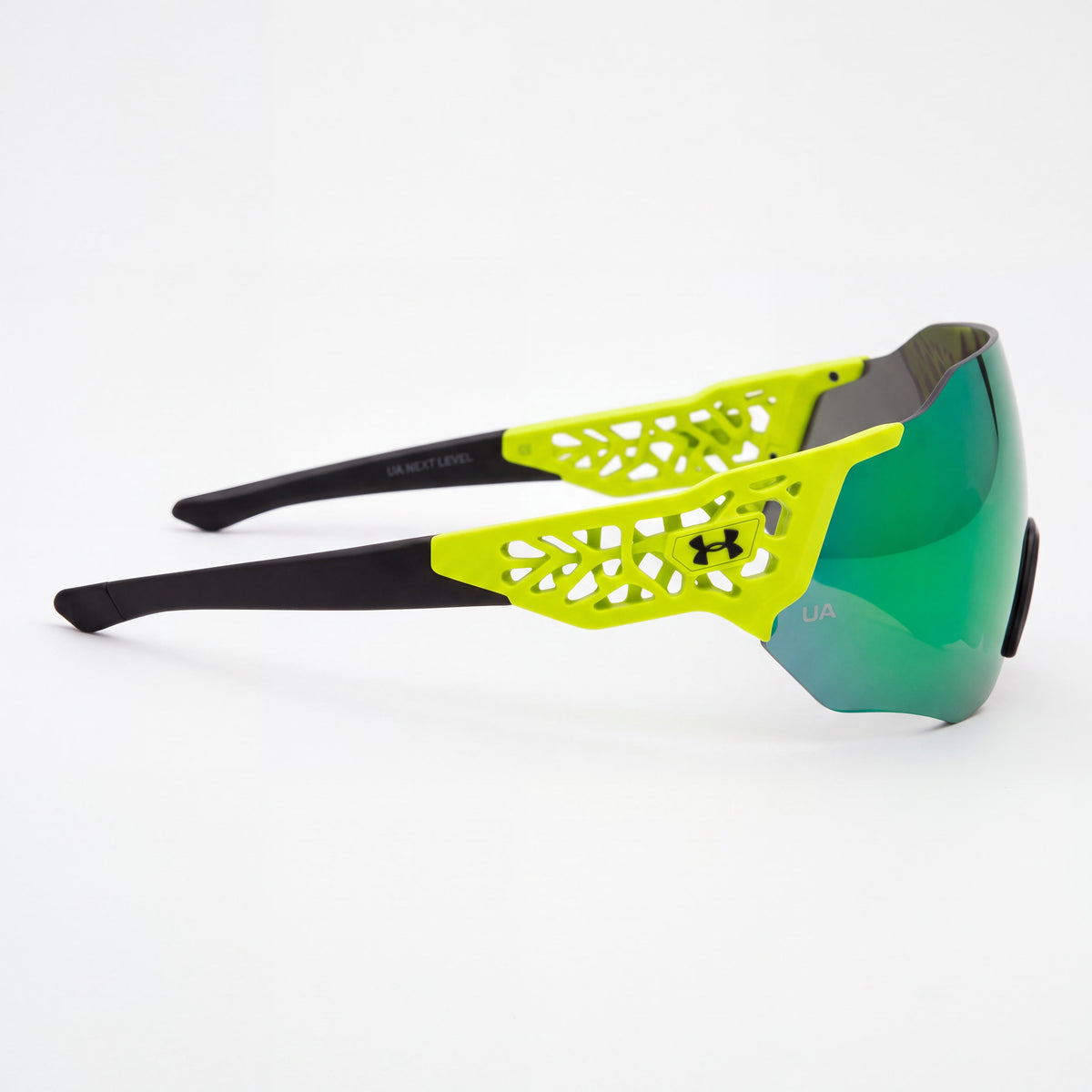 Gafas de sol Under Armour Ua Next Level Mask para hombre, montura de policarbonato verde y negra, lentes verdes no polarizadas con 100% protección UV 99-01-130, Photo 3
