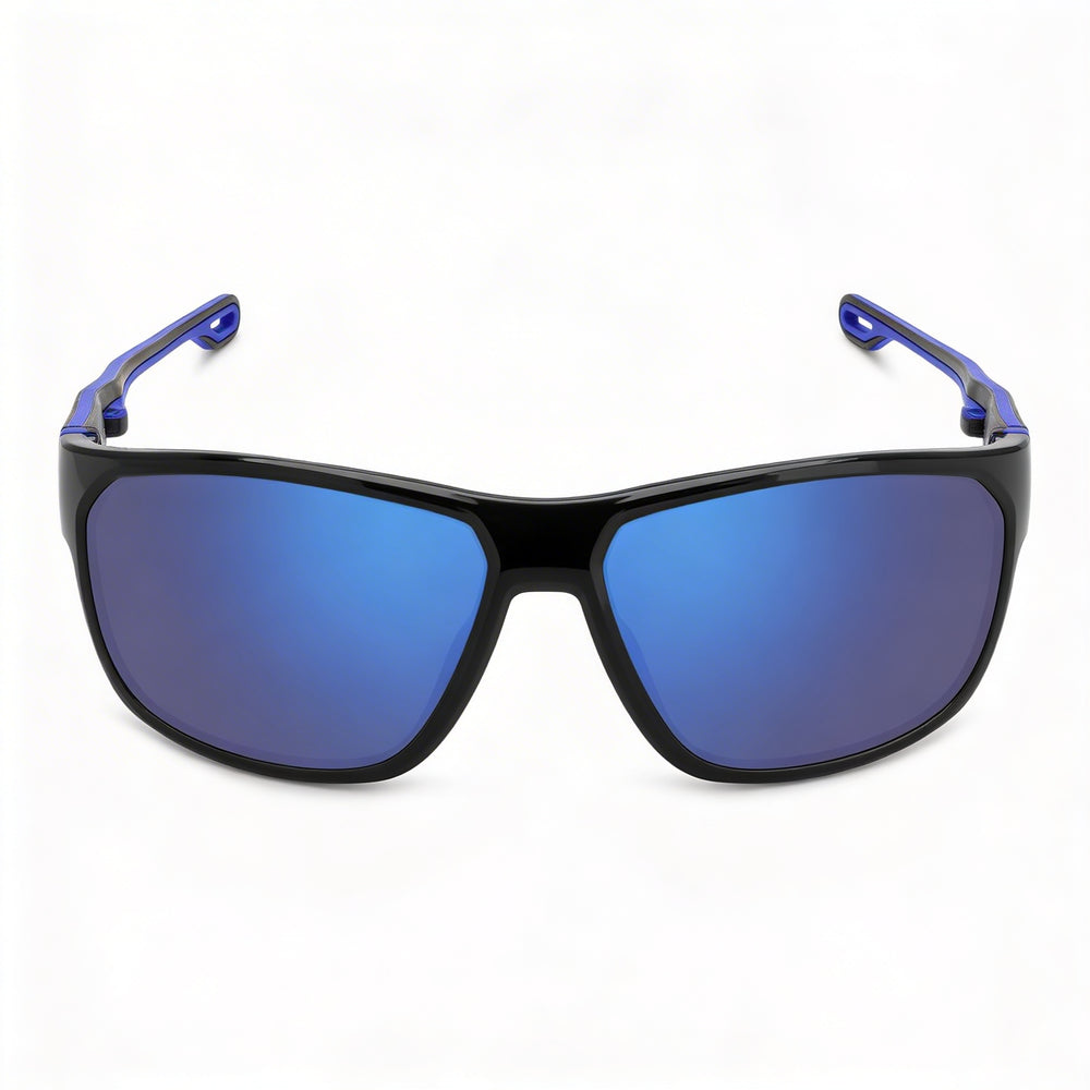 Gafas de sol Carrera Casual para hombre, montura de poliamida ecológica negra y azul, con protección UV y lentes multicapa azules de 63 mm