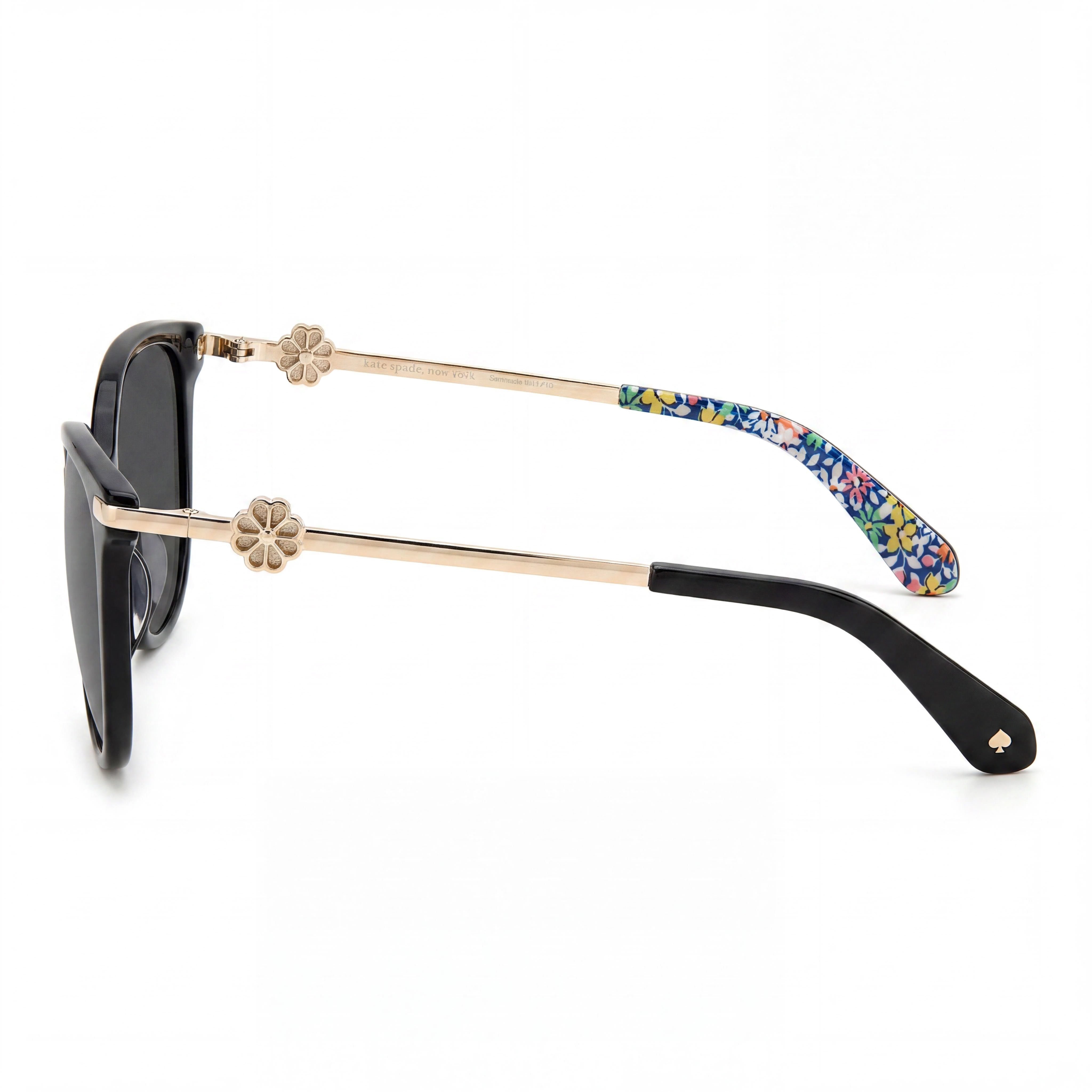 Kate Spade New York Fashionable Classic Women's Plastic Frame UV Protection Sunglasses Black Gray 60mm, Photo 3
