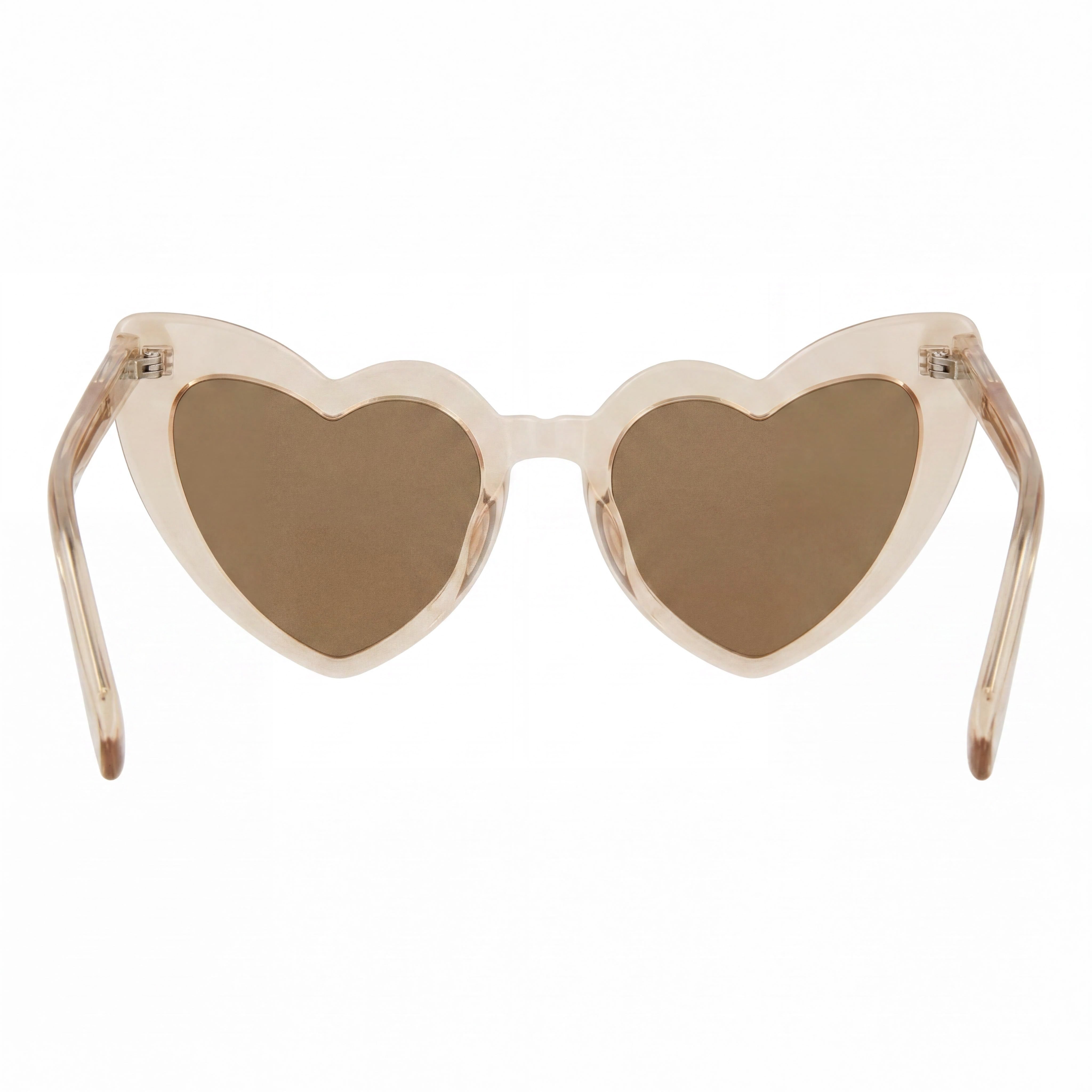 Gafas de sol Yves Saint Laurent Sl 181 Loulou-020 de plástico transparente brillante color melocotón con protección UV para mujer, lentes marrón nude, 54 mm, Photo 4