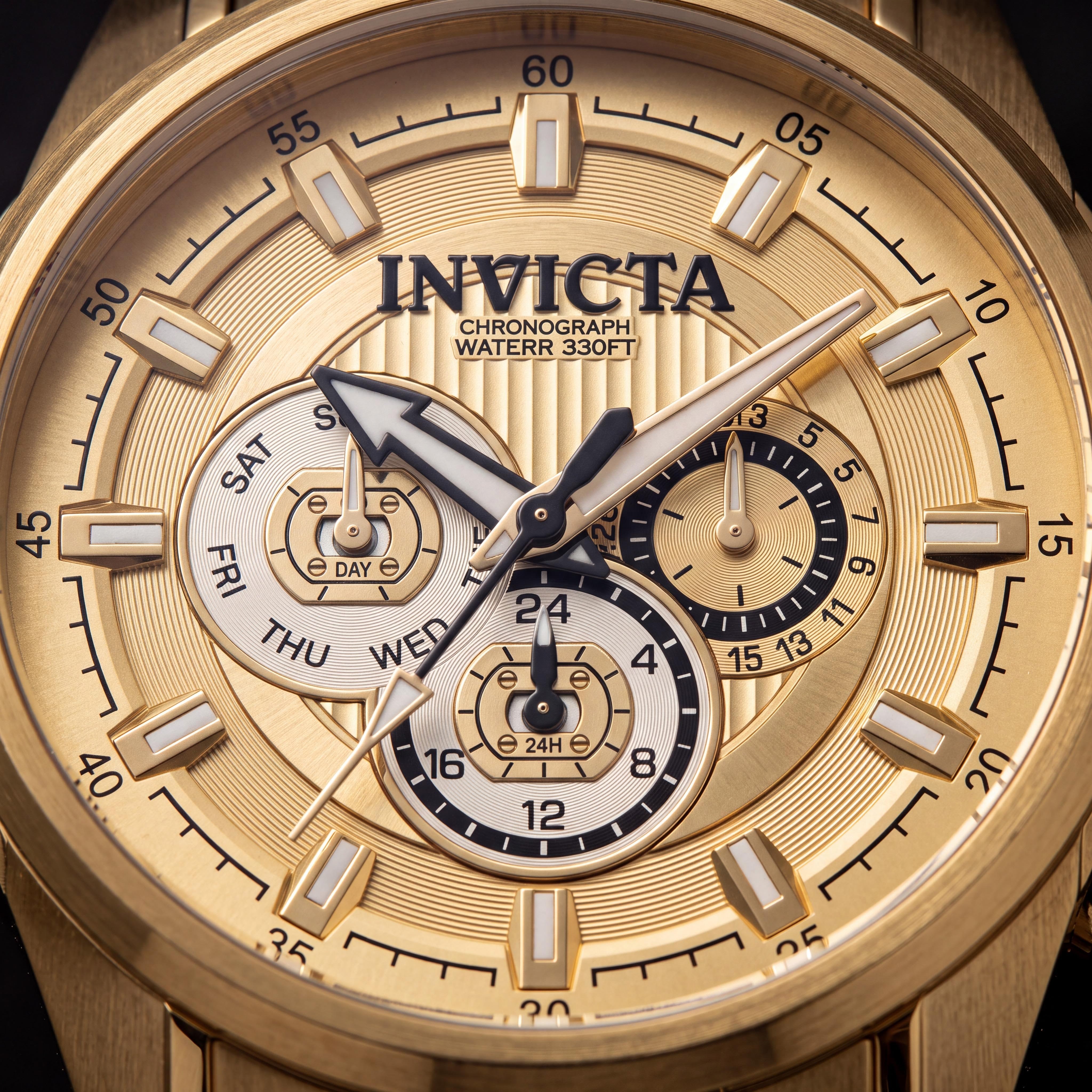 Invicta Speedway 49056 Unisex Quartz Stainless Steel Gold 48mm 10 ATM Water Resistant Watch, Photo 2