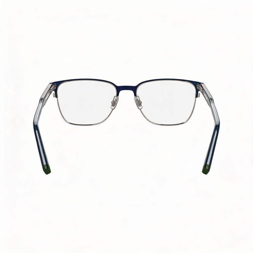 Gafas Ópticas Casuales Lacoste para Hombre con Montura Azul Mate y Lentes de Plástico Transparente, Tamaño 53-18-145