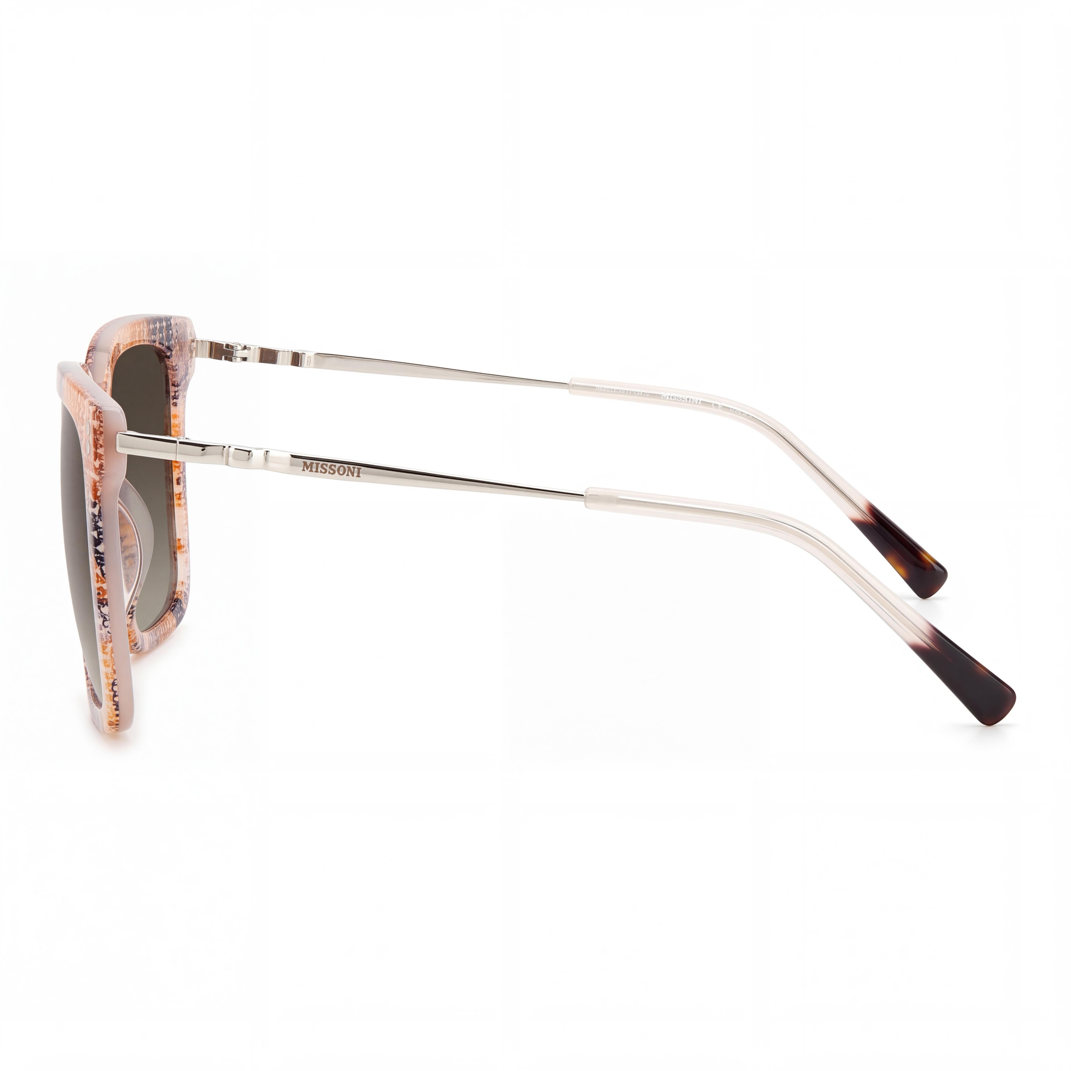 Missoni Mis 0107/S Gafas de Sol de Acetato para Mujer Beige con Patrón Marrón Degradado Lentes Degradadas 57mm, Photo 3
