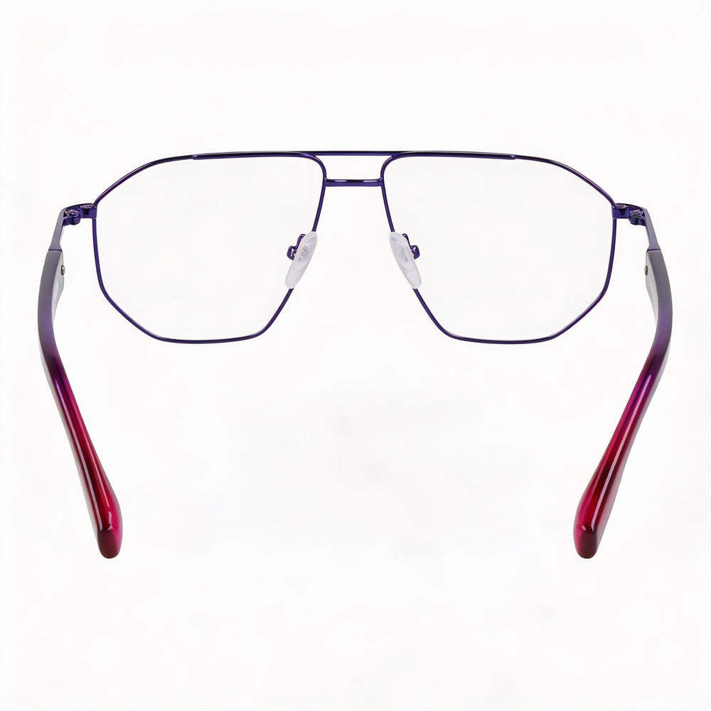 Montura de gafas ópticas para hombre KARL LAGERFELD KL353, diseño de metal azul oscuro, con un ancho de lente de 56 mm
