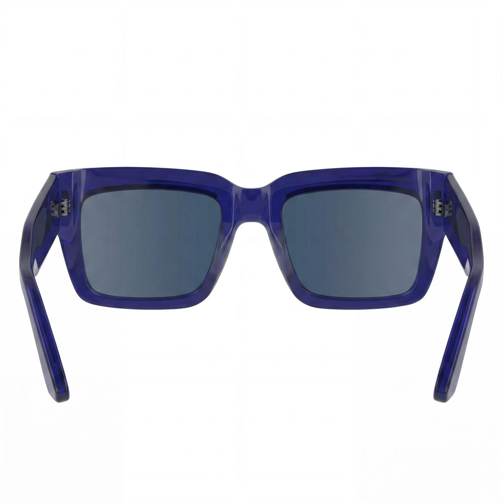 Calvin Klein Ck23538s Unisex Sunglasses, Blue Stainless Steel Frame, 100% UV Protection, Lens Width 55mm