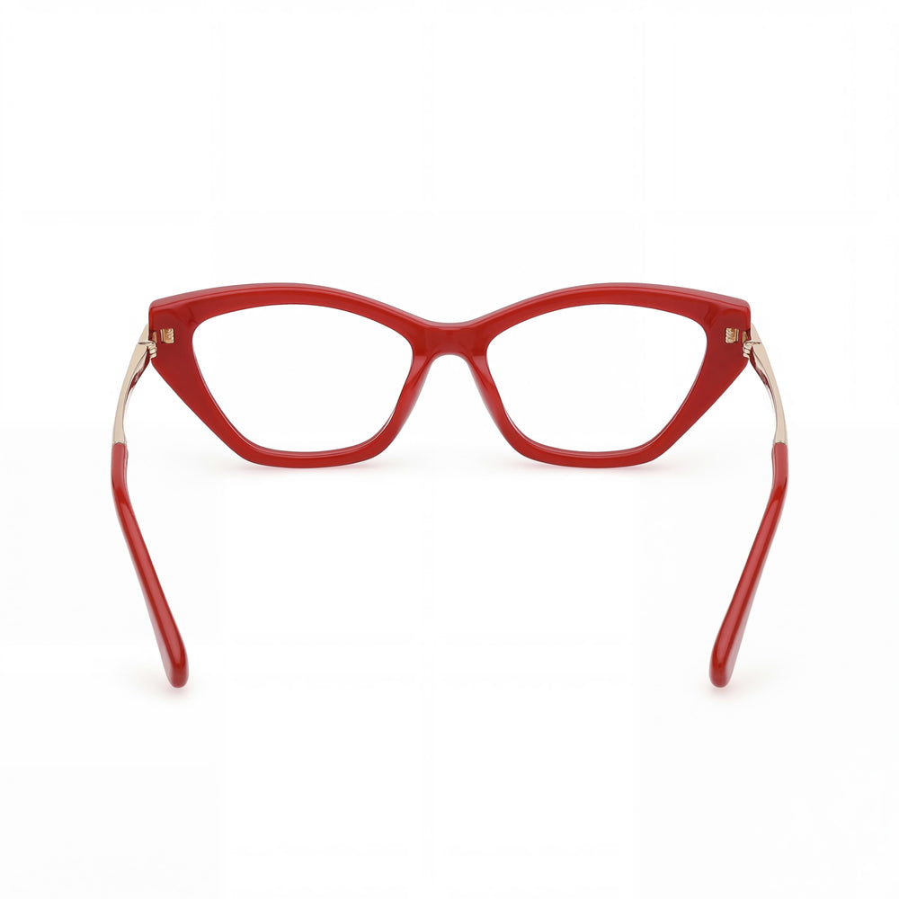 MaxMara MODERNO Women's Plastic Sunglasses Light Red / Pale Gold Frame, Red Lenses 53mm