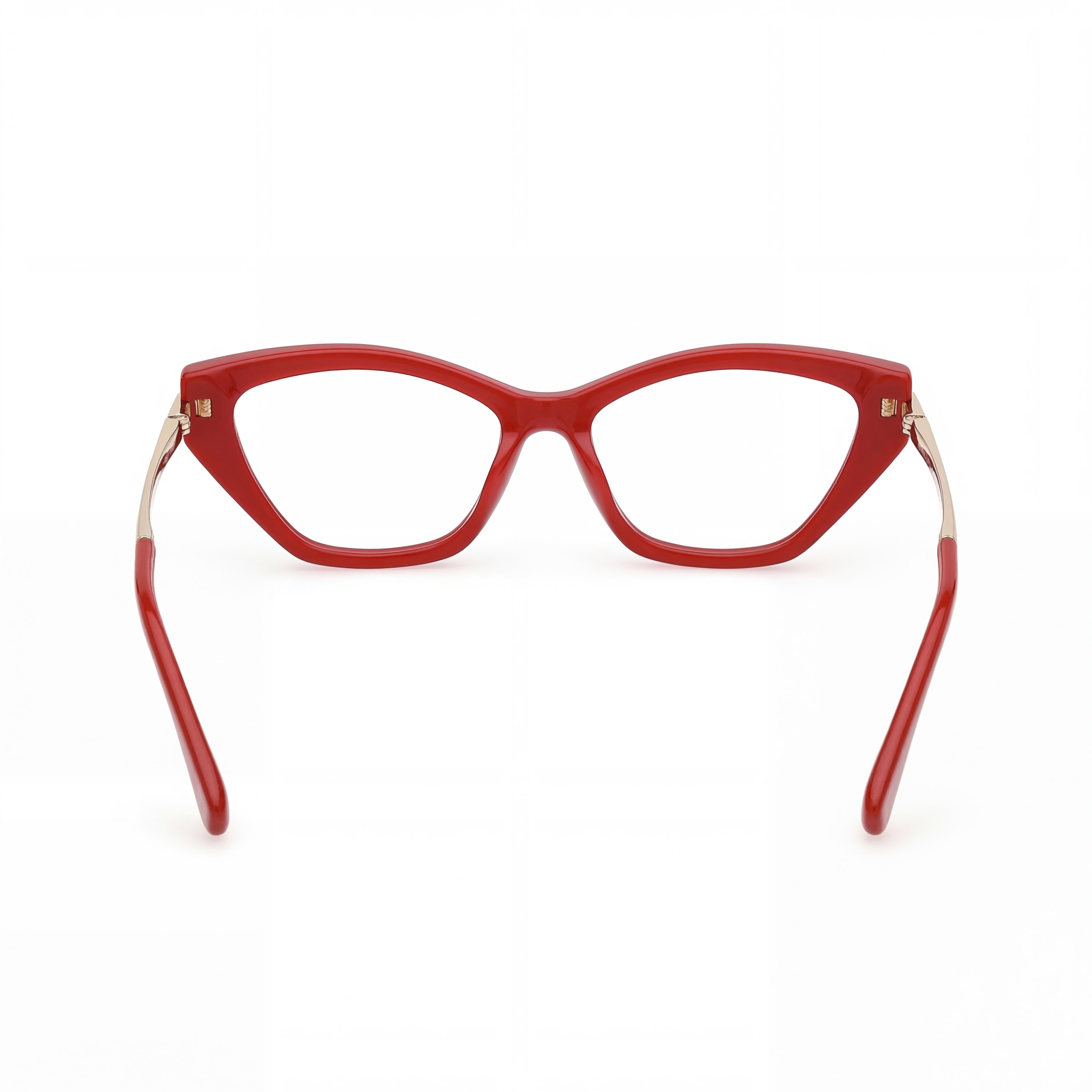 MaxMara MODERNO Women's Plastic Sunglasses Light Red / Pale Gold Frame, Red Lenses 53mm, Photo 3