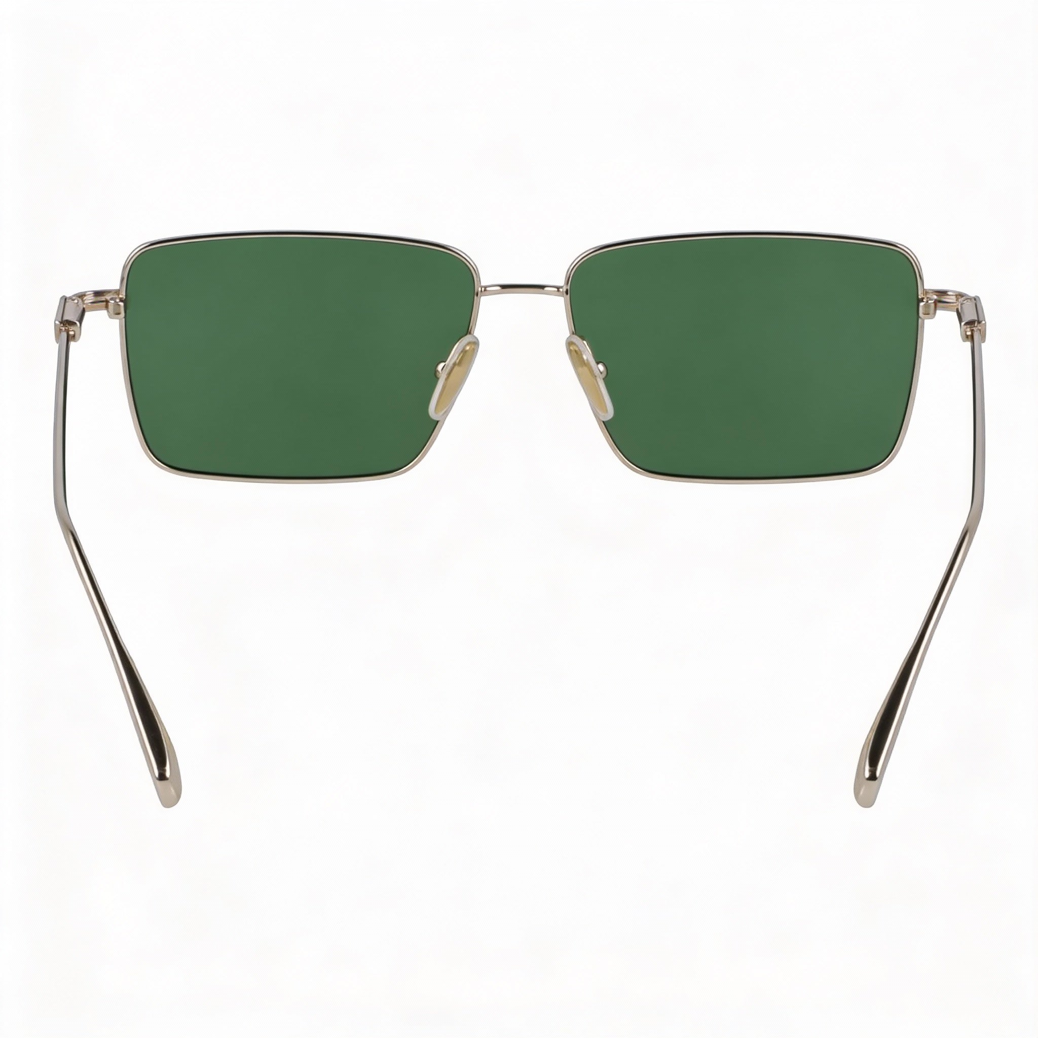 Salvatore Ferragamo Sf309s Unisex Metallo Frame Polycarbonate Lens UV Protection Eyewear Light Gold Green 57mm, Photo 5