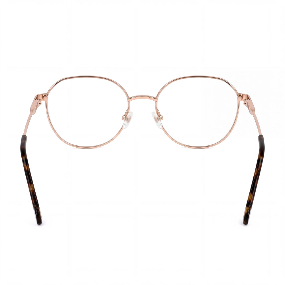 Carolina Herrera Modern Women's Metal Frame Eyewear with Polycarbonate Lenses in Gold Copper - 54mm