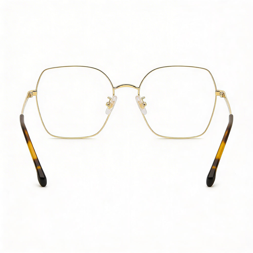 Gafas Carrera 3035 para mujer con montura de acero inoxidable color marfil dorado y lentes de policarbonato. Ancho de lente: 53 mm. Puente: 140 mm. Patillas: 18 mm.