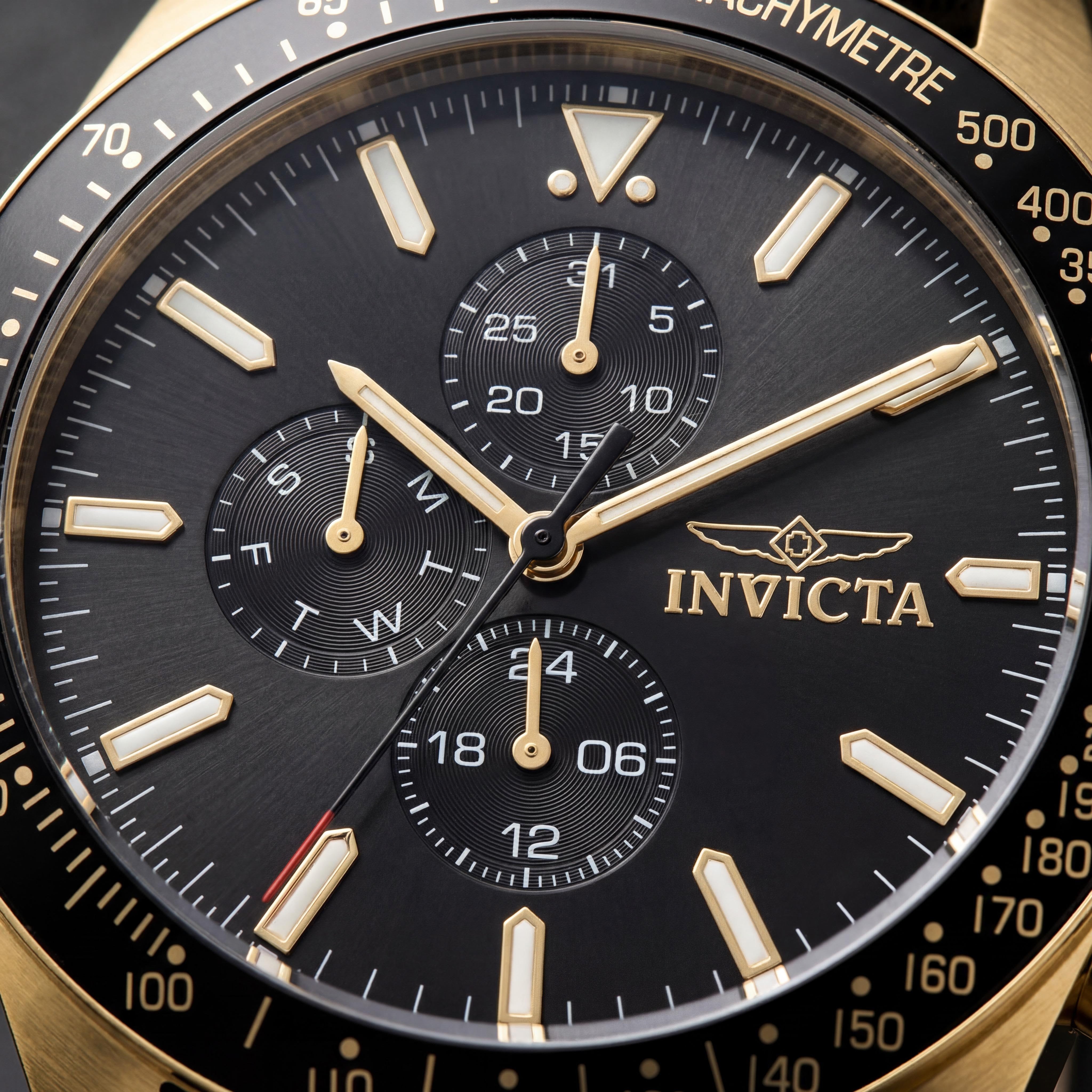 Invicta 38978 Men's Black/Gold Stainless Steel Watch, 45mm, Photo 2