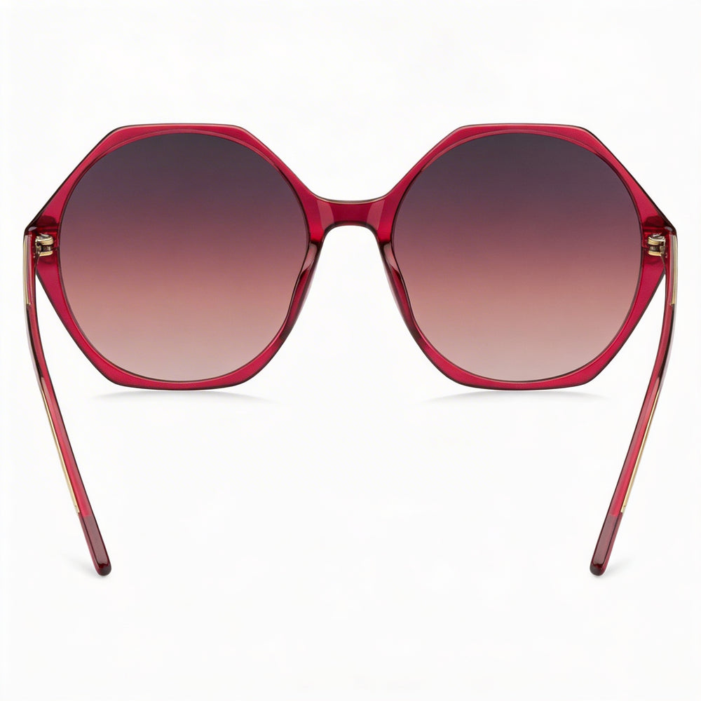 Gafas de sol Hugo Boss ligeras y minimalistas para mujer con montura de magnesio color cereza y protección UV 56-18-140