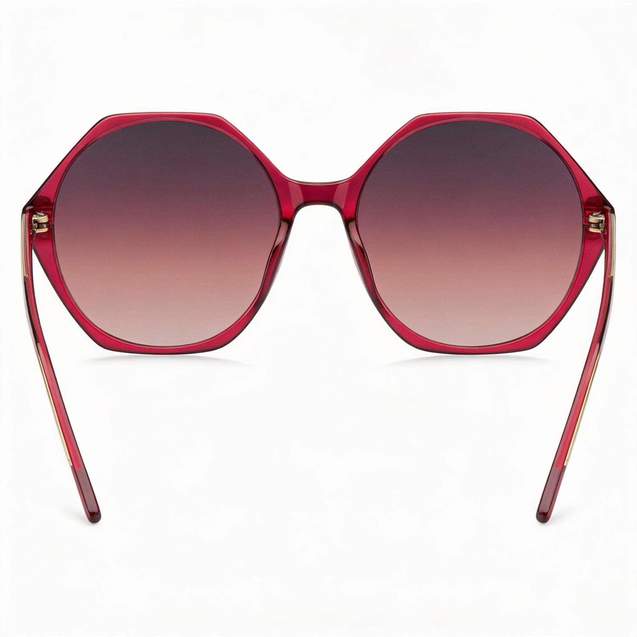 Gafas de sol Hugo Boss ligeras y minimalistas para mujer con montura de magnesio color cereza y protección UV 56-18-140, Photo 3