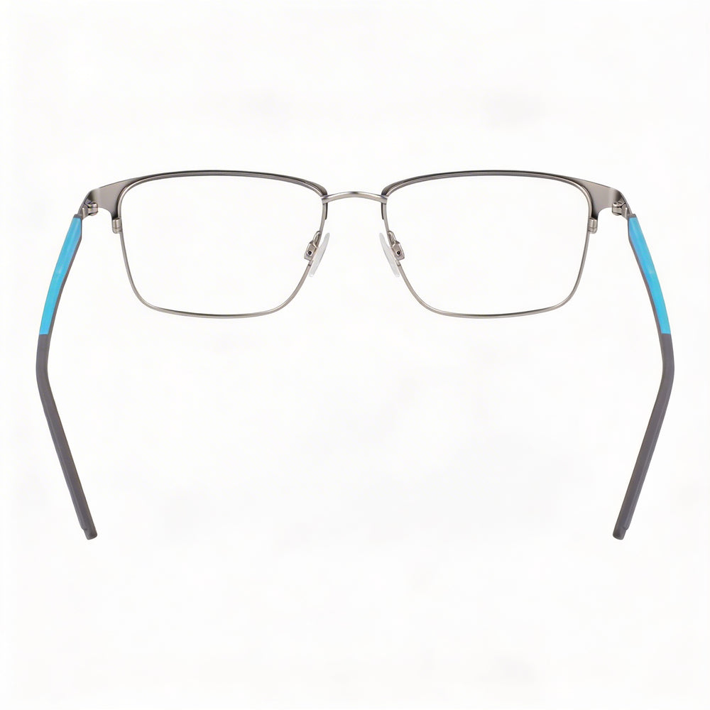 Gafas Flexon E1154 de Acetato para Hombre Satinado Plateado Cerúleo