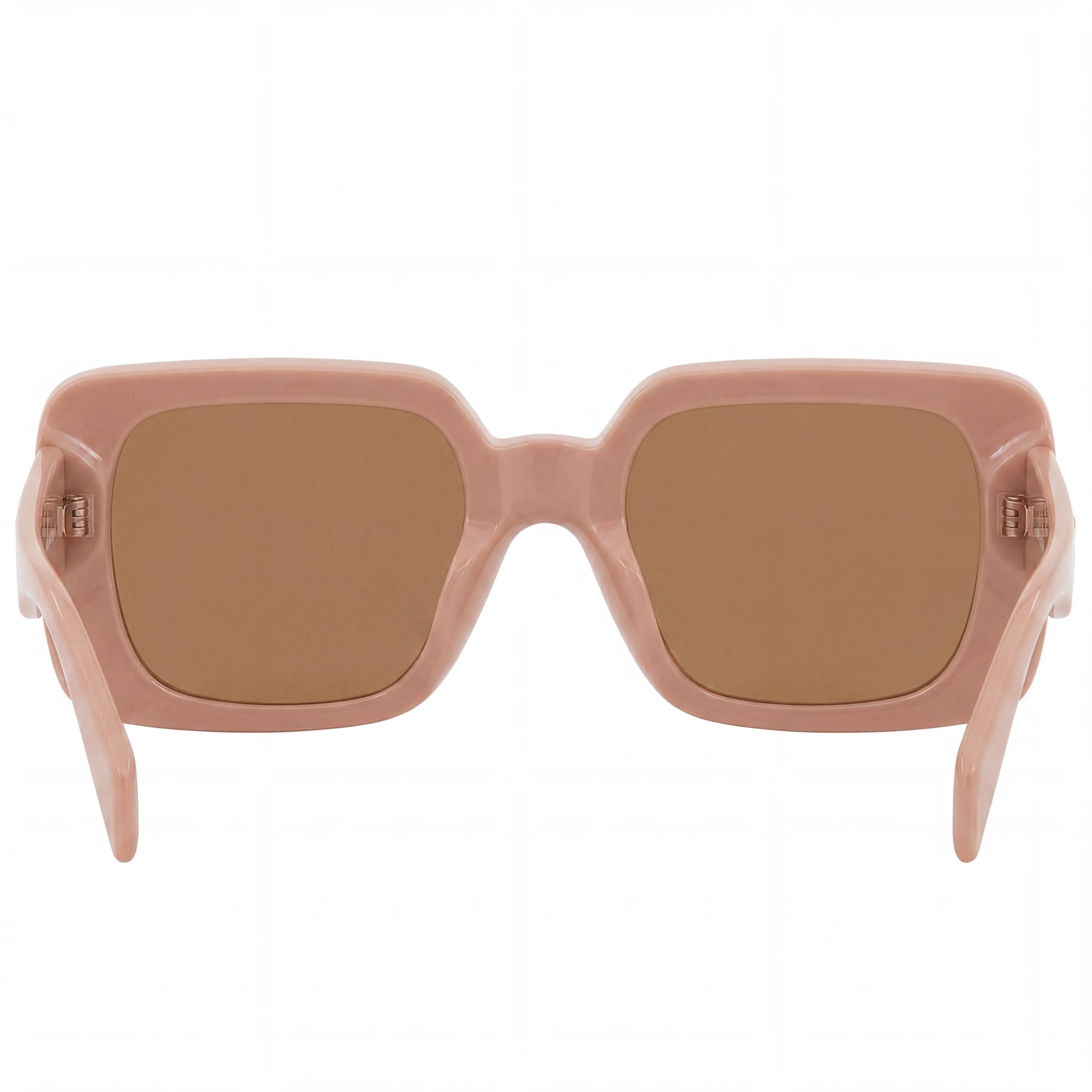 Versace Ve 4473u Women's Beige Dark Brown Titanium Eyeglasses with Dark Brown Lenses, Lens Width 54mm, Photo 3
