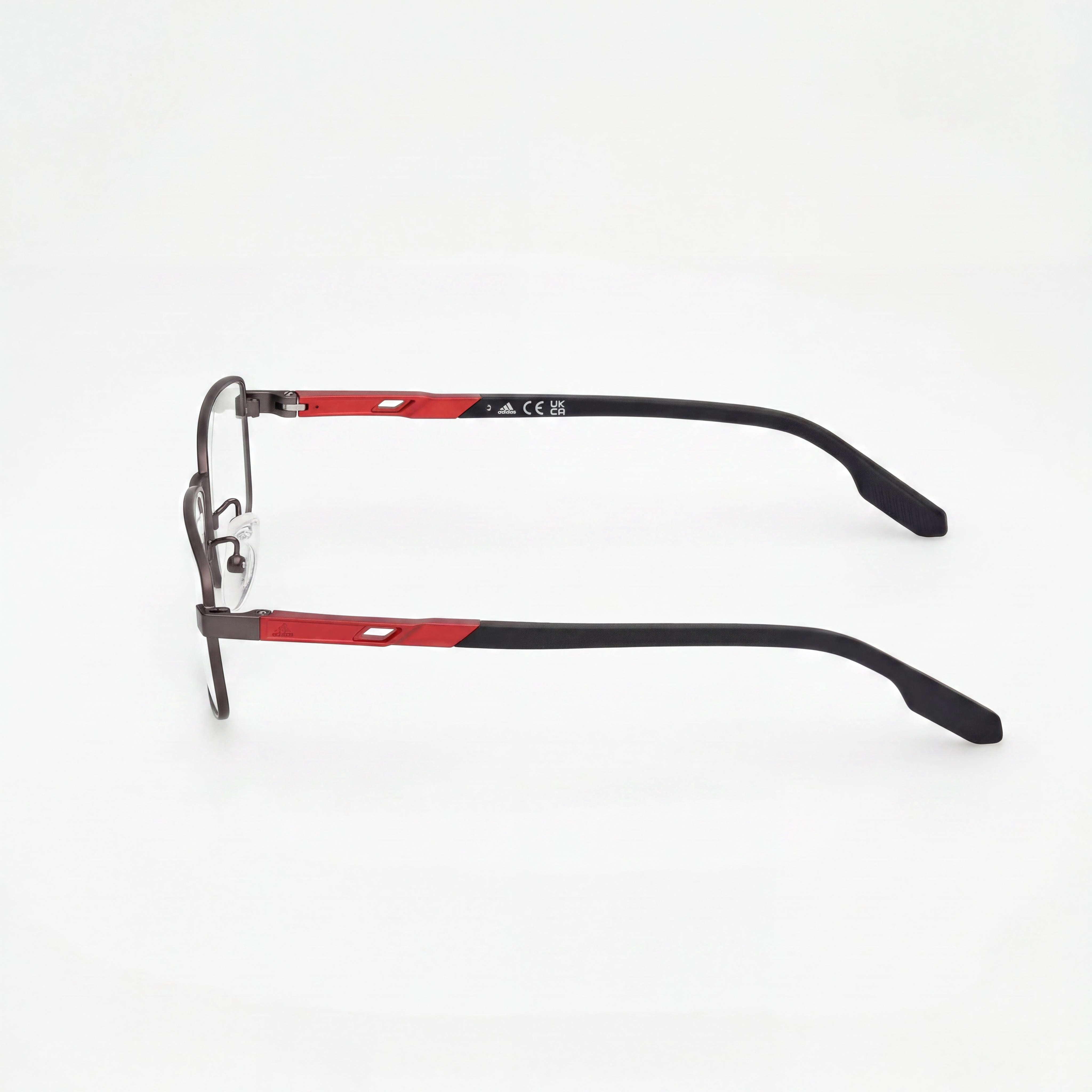 Gafas ópticas unisex adidas Sport SP5085-H con montura metálica brillante color plomo y lentes transparentes de 55 mm, Photo 2