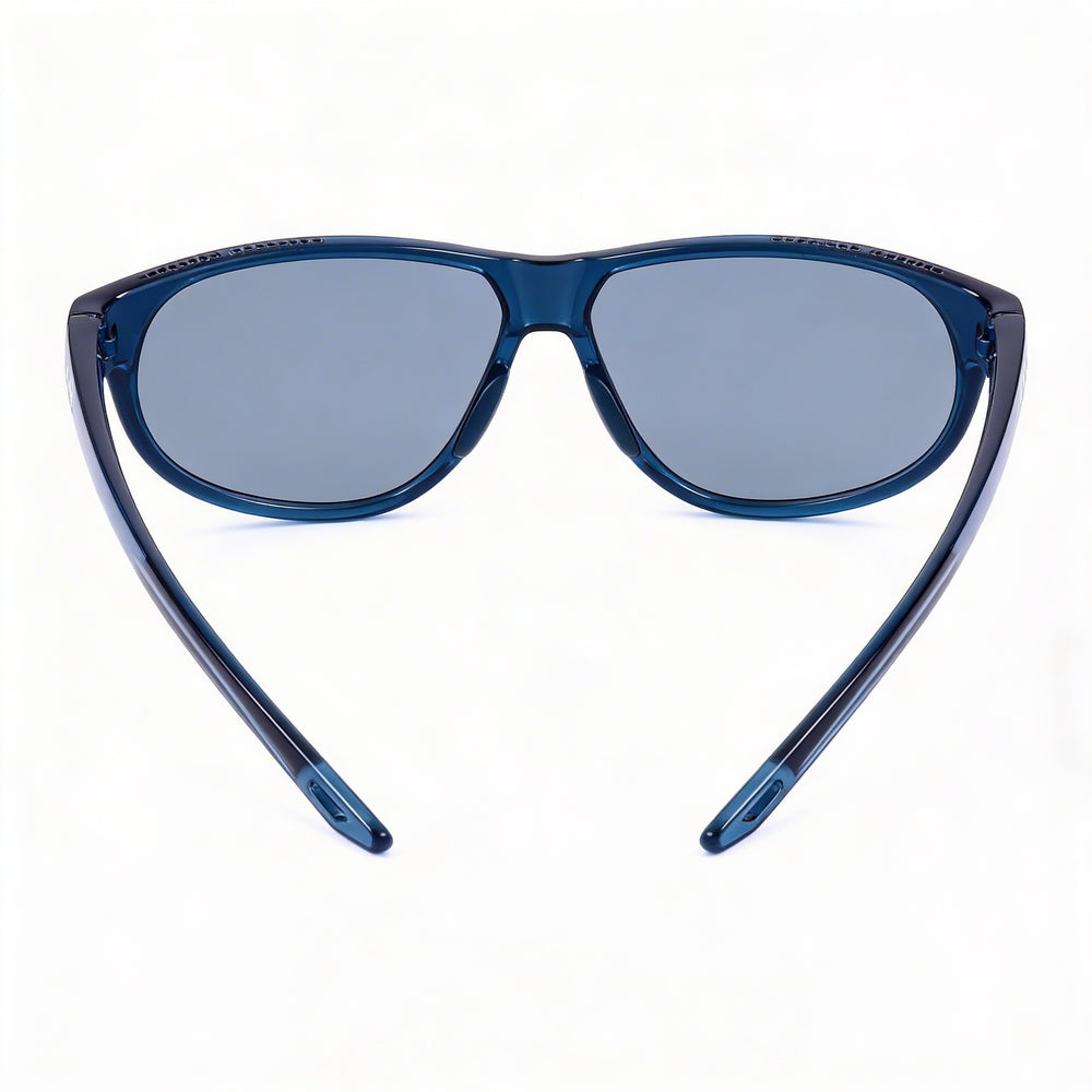Gafas de sol Under Armour UA Intensity TR90 Wrap para mujer con protección UV, montura azul patchwork, lentes multicapa extra blancas, 59 mm
