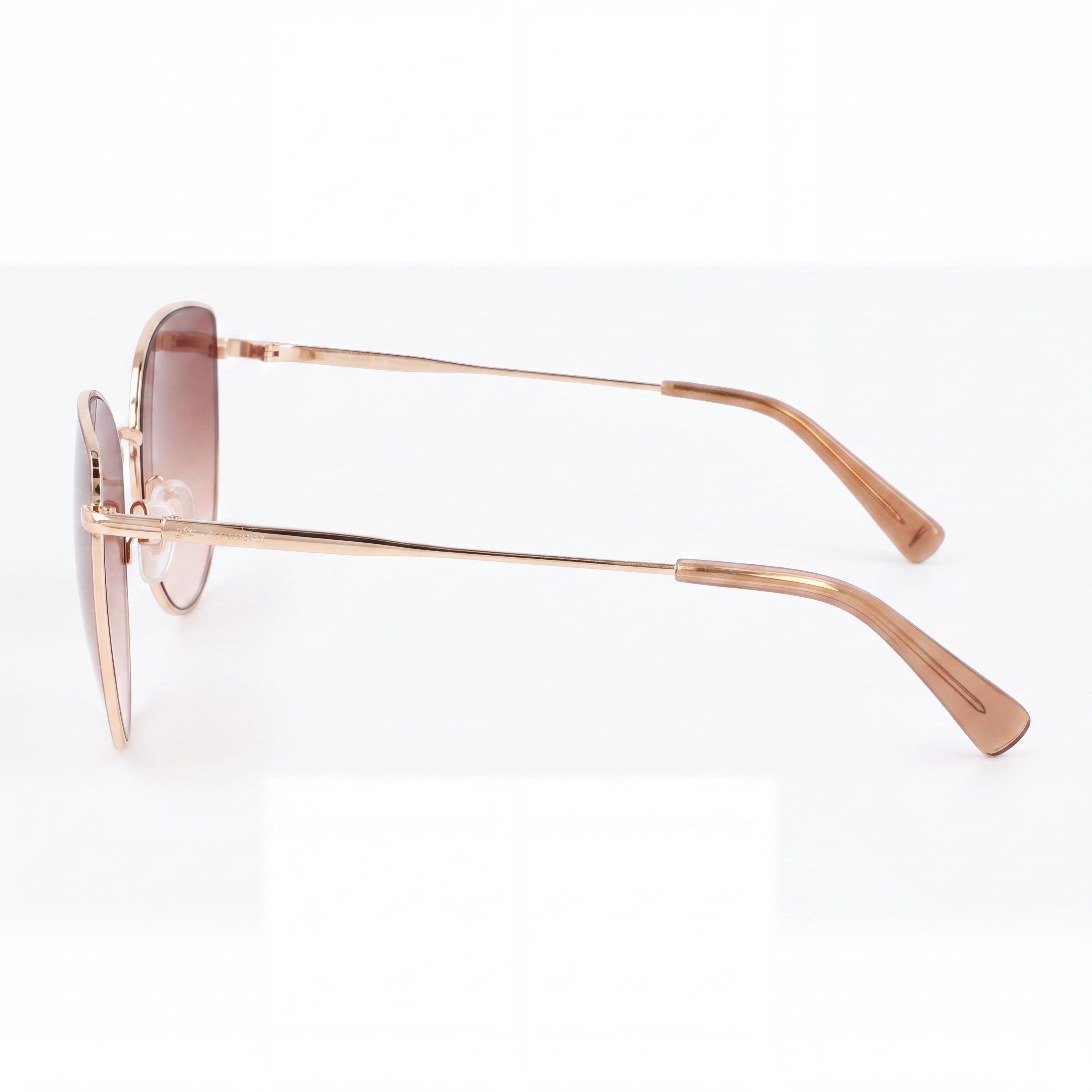 Longchamp LO158S Women's Casual Gold Beige Metal Frame Gold Beige Polycarbonate Lens Sunglasses 60mm, Photo 3