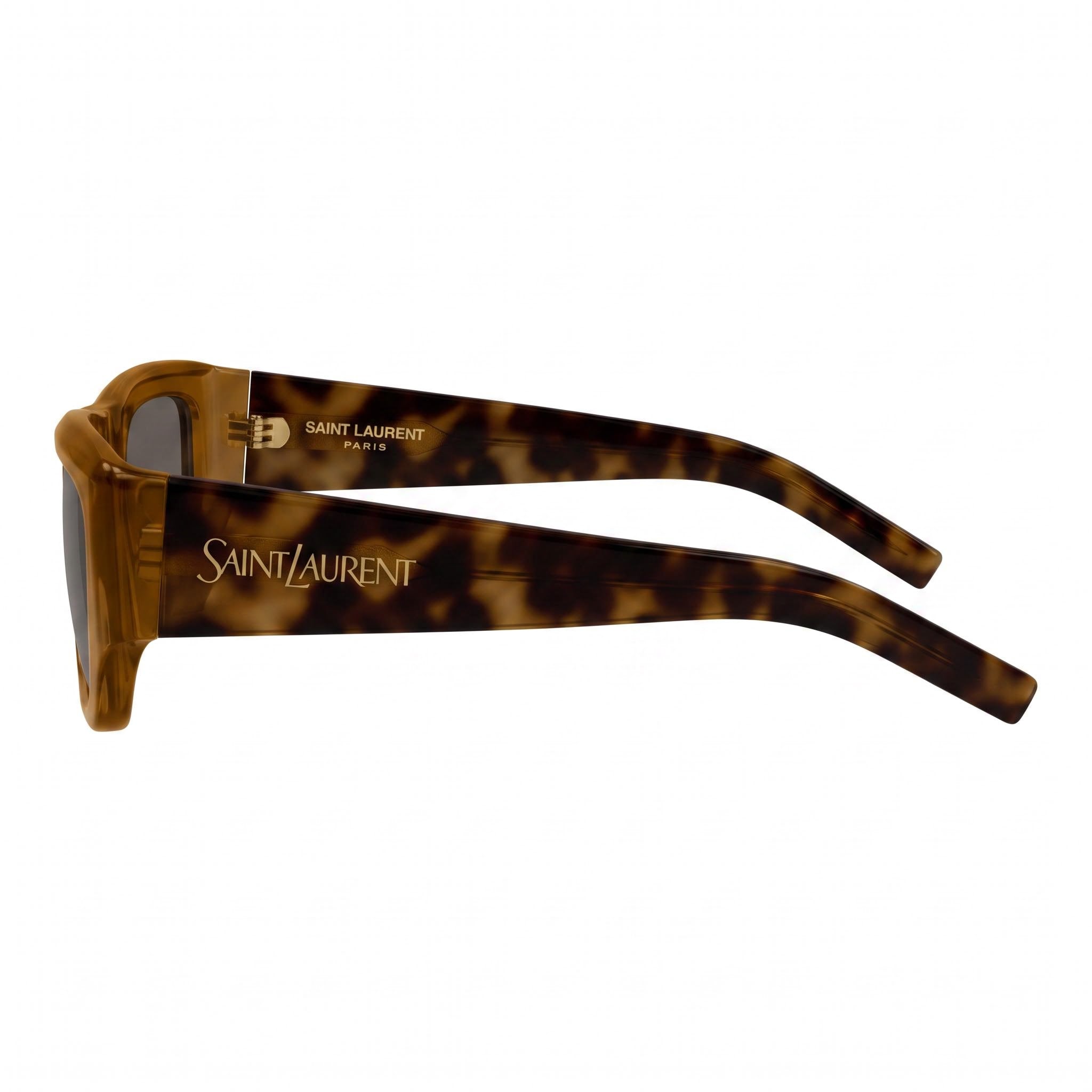 SAINT LAURENT Retro Glam Women's Brown Havana Polarized Sunglasses Vintage Logo Black Lenses 52mm, Photo 3