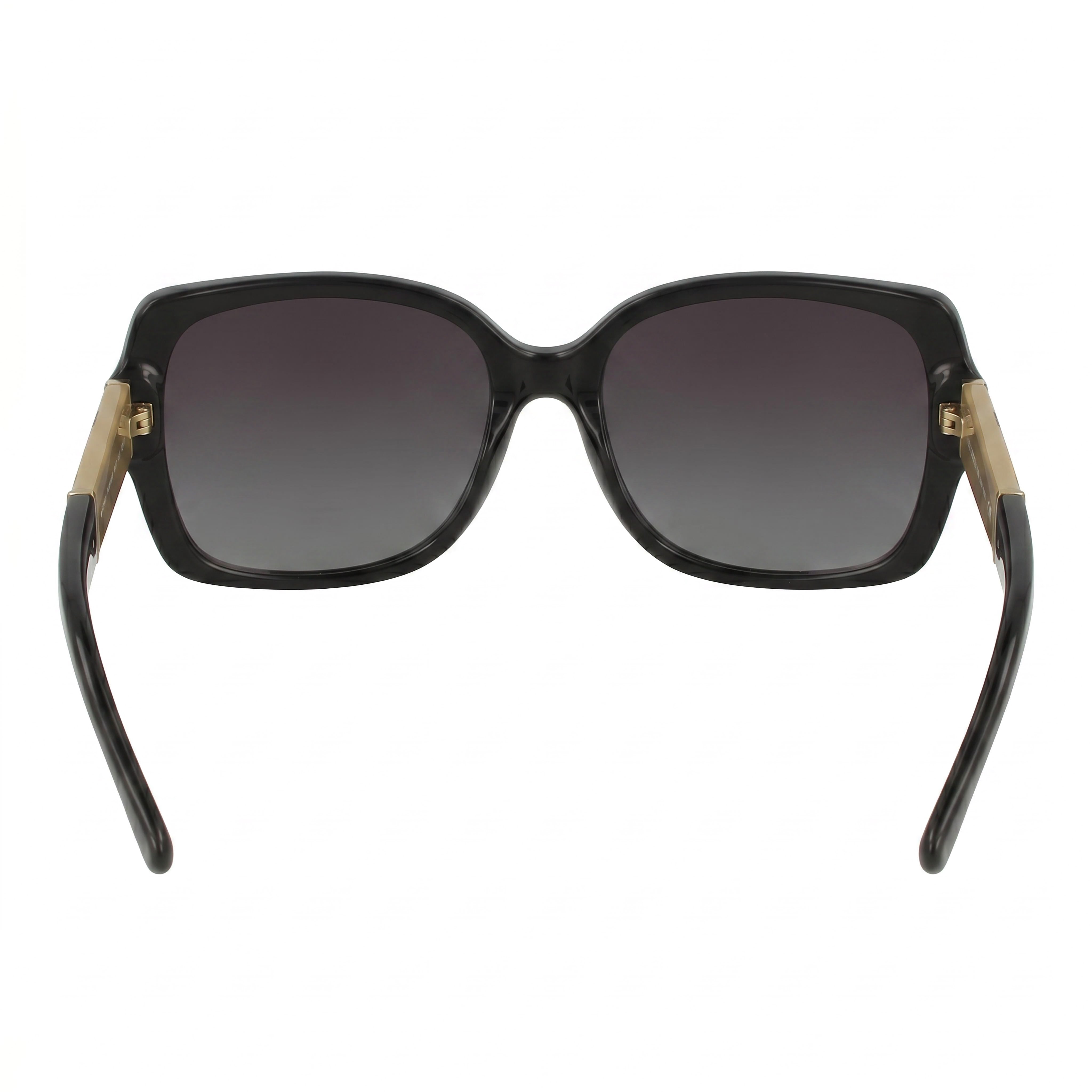 Gafas de sol Burberry BE4160 de mujer, de acetato negro, ligeras, resistentes a los arañazos, con protección UV y lentes grises degradadas de 58mm, Photo 3
