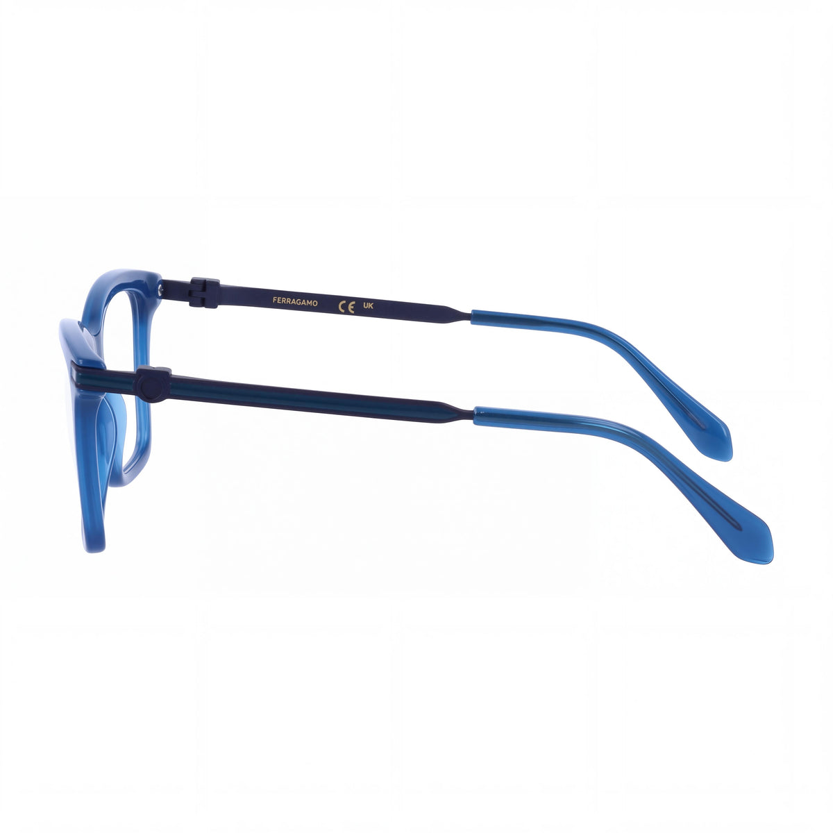Salvatore Ferragamo Sf3024 Men's Acetate Eyeglasses in Opaline Blue with 53mm Lens, 16mm Bridge, 140mm Temple, Photo 3