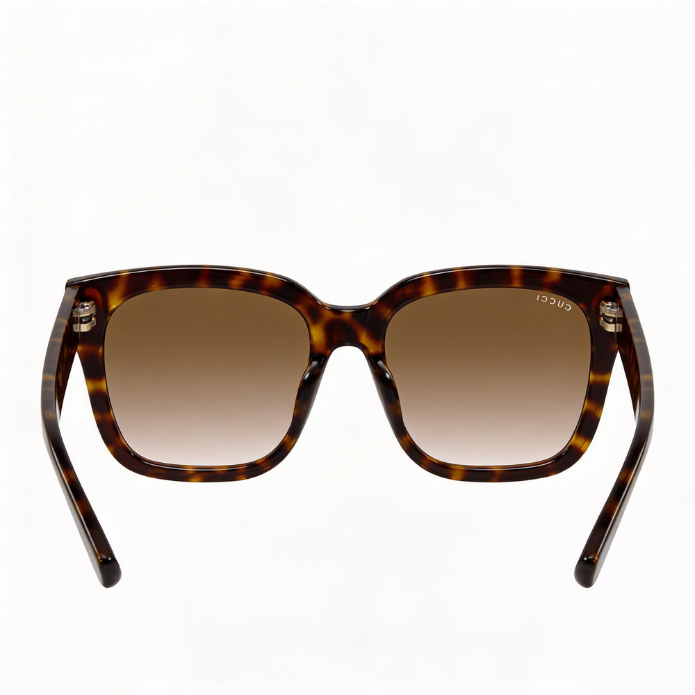 Gucci Gg1338sk 002 Women's Havana Gold-Logo Injection Frame Brown Gradient UV Sunglasses 54mm