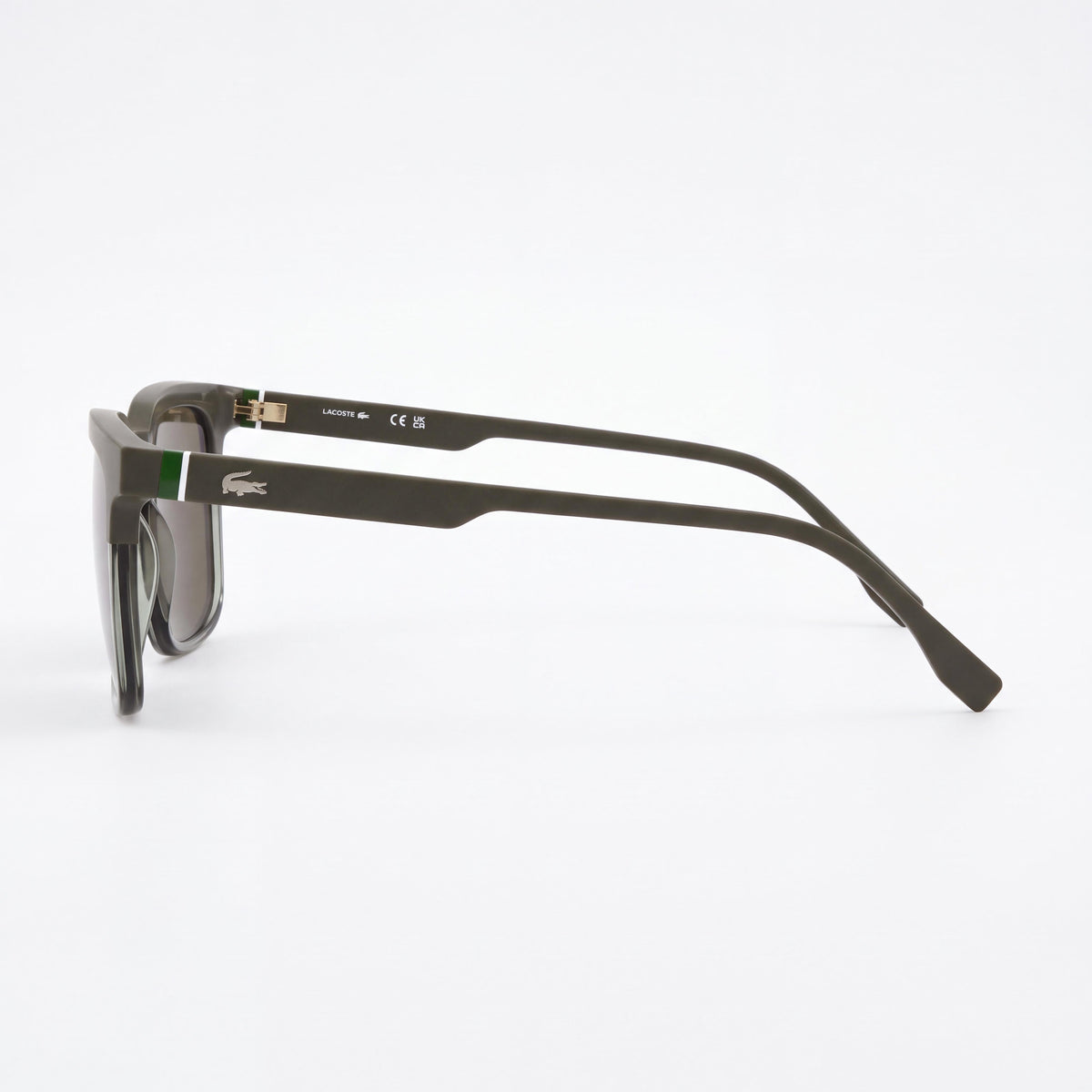 Lacoste L6074s Men’s Classic Plastic Sunglasses Taupe/Transparent Taupe Frame Khaki Lenses 56mm Global XL Fit RXable UV 400, Photo 3