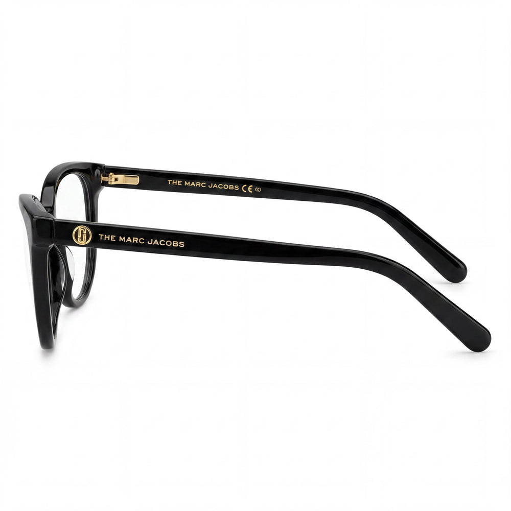 Marc Jacobs Marc 560 Women's Acetate Full-Frame Eyeglasses, Black Frame with Anti-Reflective Black Lenses, 54mm
