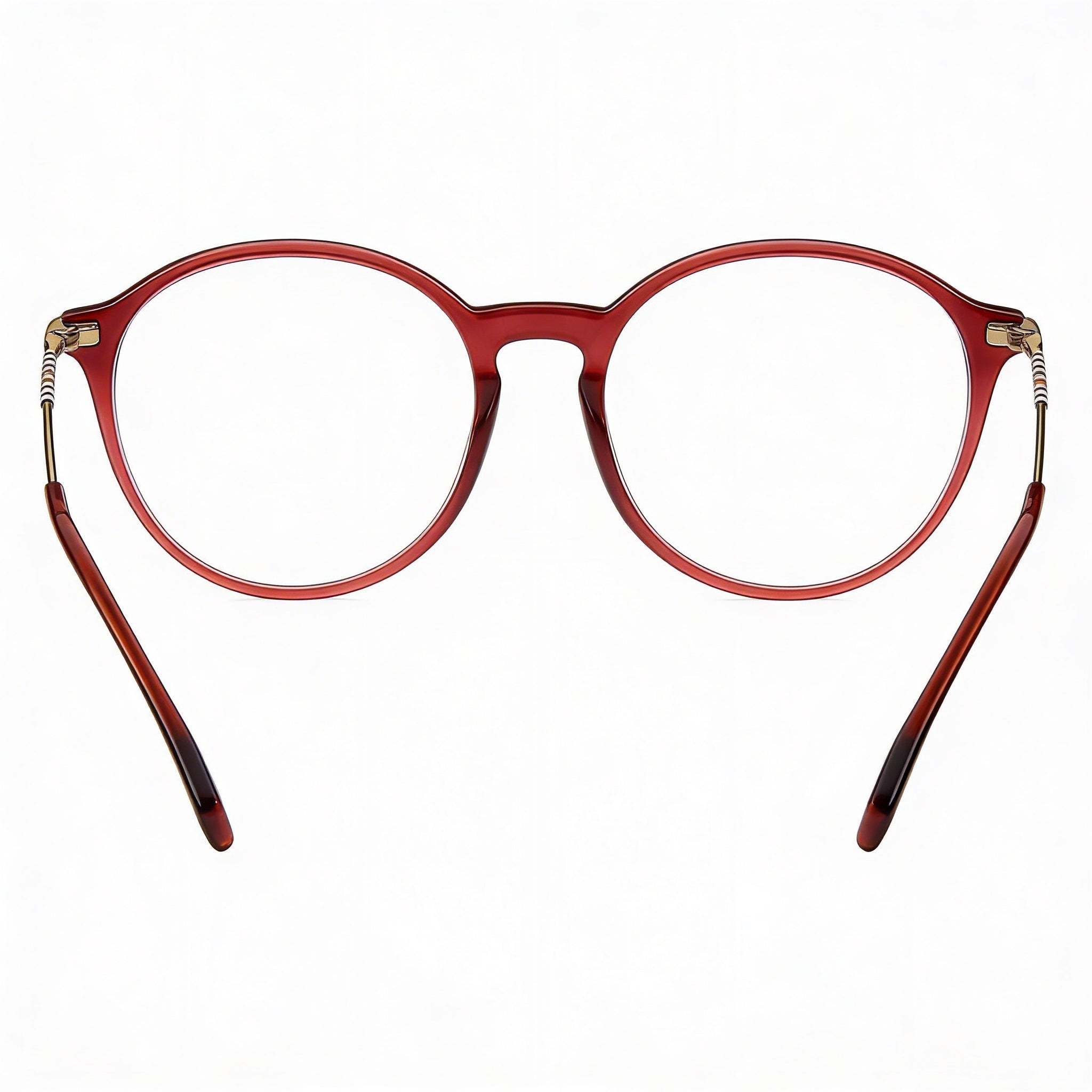 BURBERRY Be 2365 Women's Lightweight Acetate Eyeglasses with Clear Lenses, Bordeaux, 51mm, Photo 3