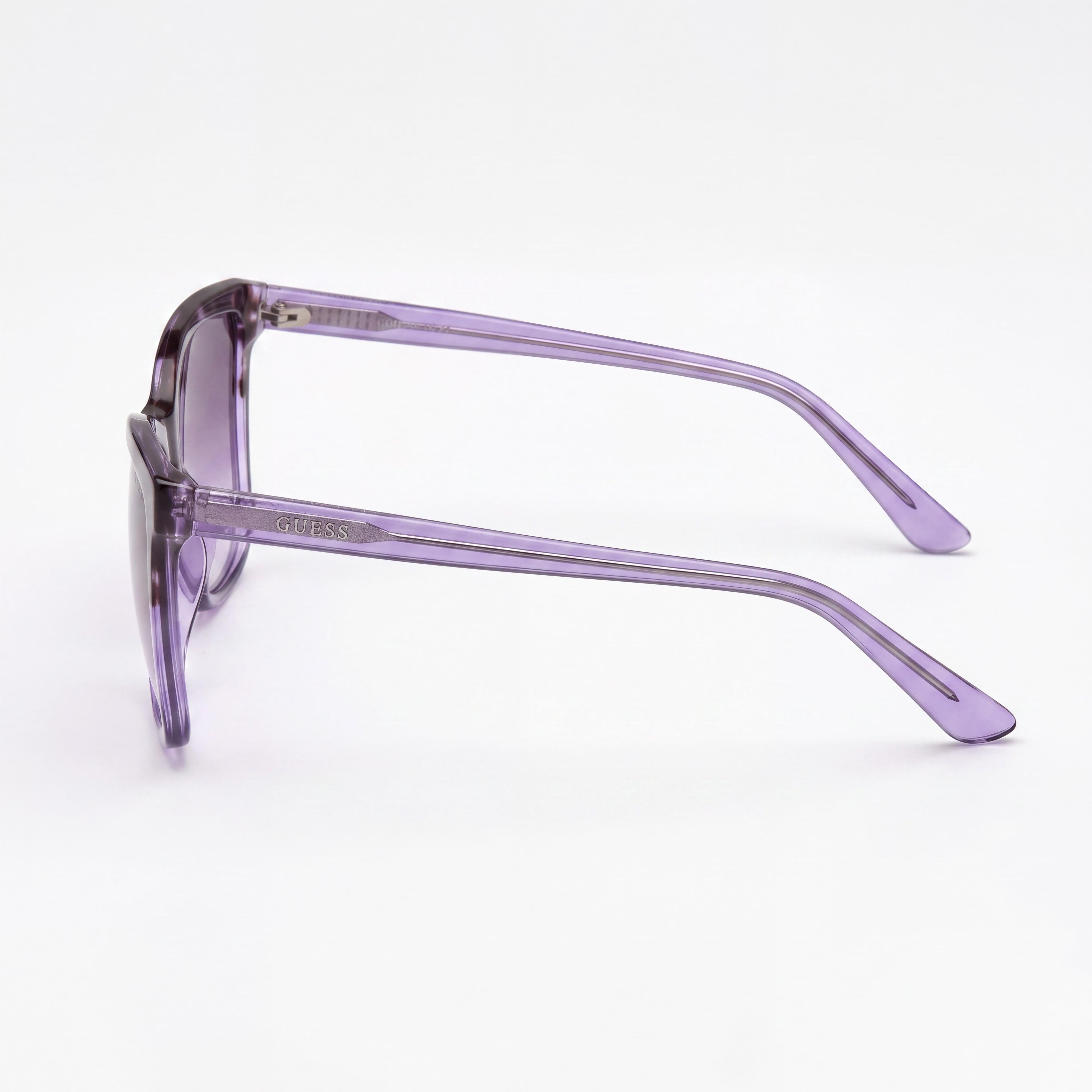 GUESS gu777983z57 Gafas de sol cuadradas de plástico para mujer, color morado degradado, violeta, con protección UV, 57 mm, Photo 3