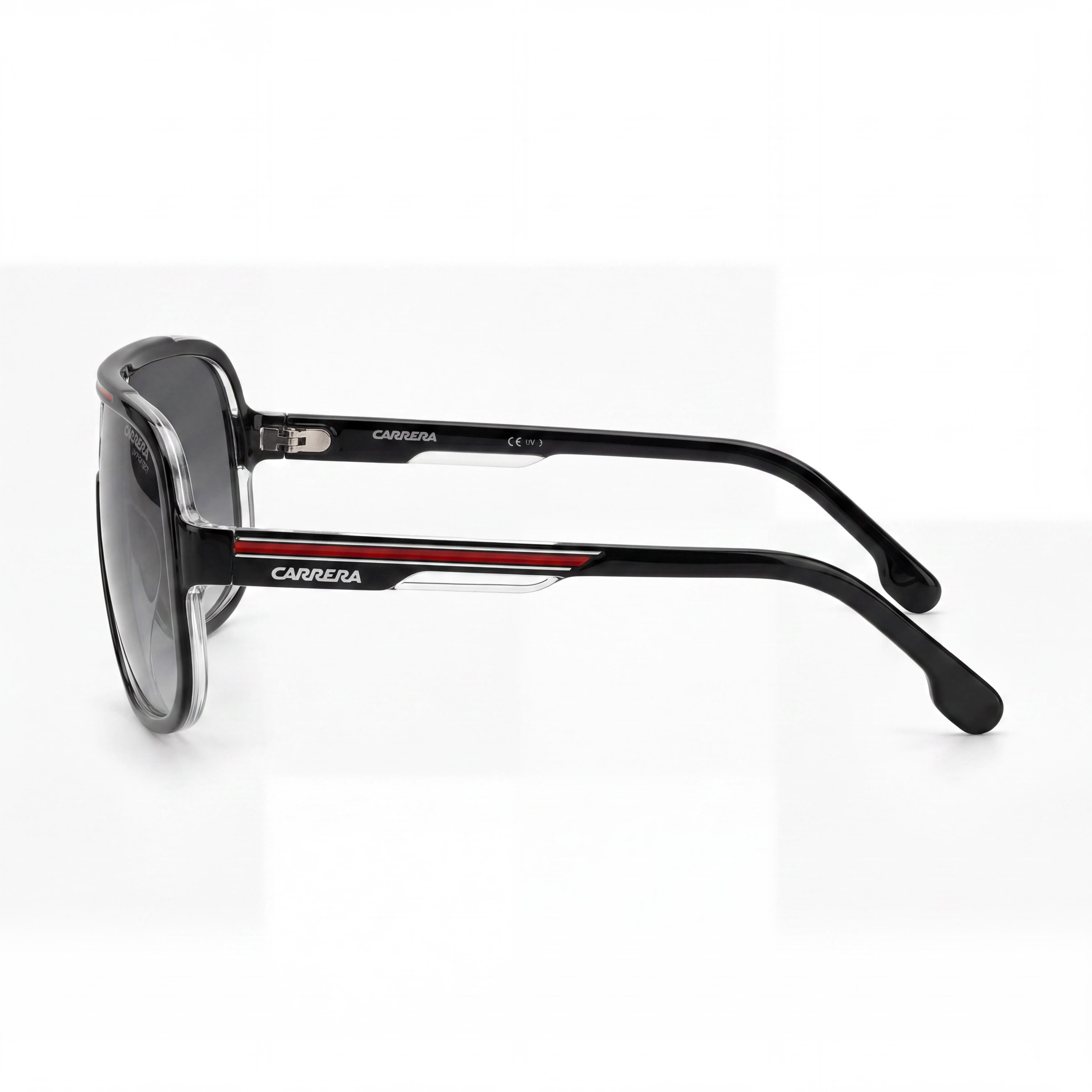 Carrera Modern Navigator Thermoplastic Elastomers Frame Black Red Unisex Sunglasses 63-11-135, Photo 3