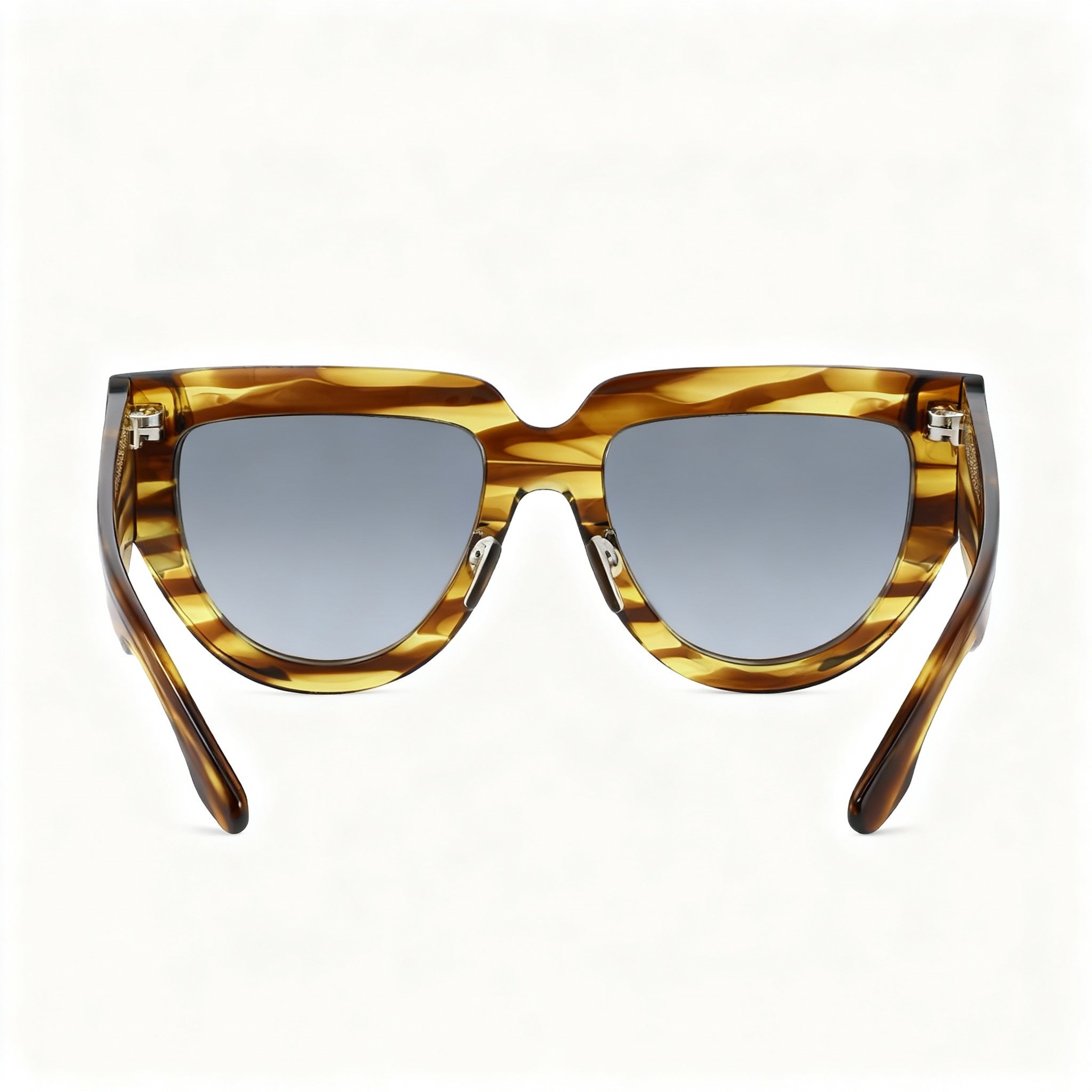 Victoria Beckham VB679S Women's Full-Rim Acetate Sunglasses, Striped Tobacco Frame, Grey Lenses, Size 53-19-145, Photo 4