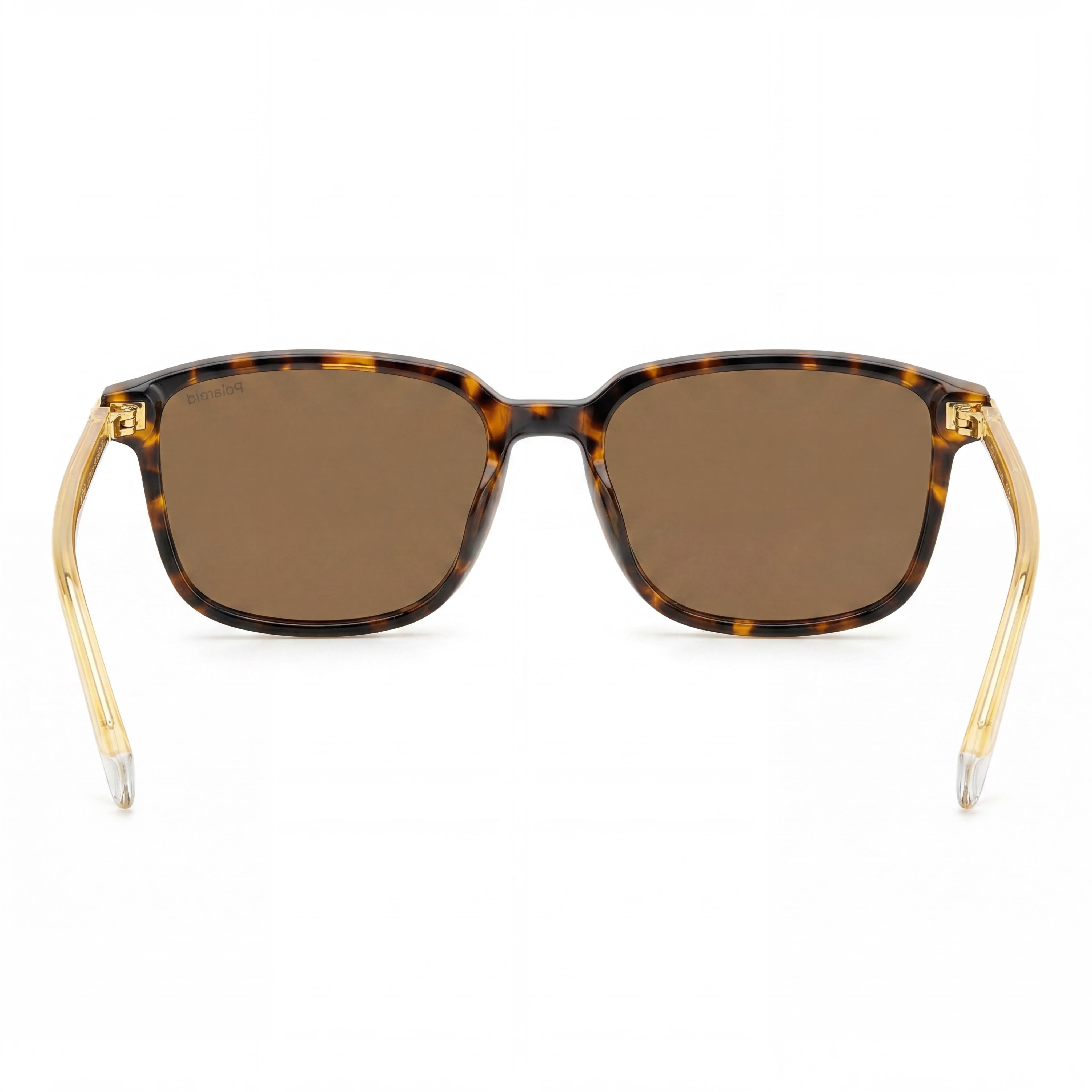 Gafas de sol polarizadas unisex Polaroid UV 400 con montura de policarbonato marrón Habana y lentes polarizadas de bronce de 54 mm, Photo 4