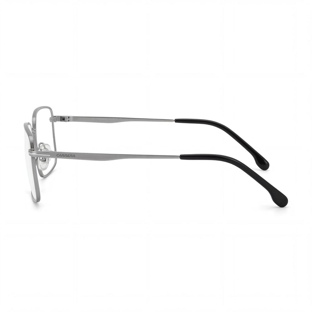 Carrera Casual 108977 Gafas Ópticas de Metal para Hombre, Ruthenium Mate, Negras, Lente de 53mm, Puente de 19mm, Patilla de 145mm