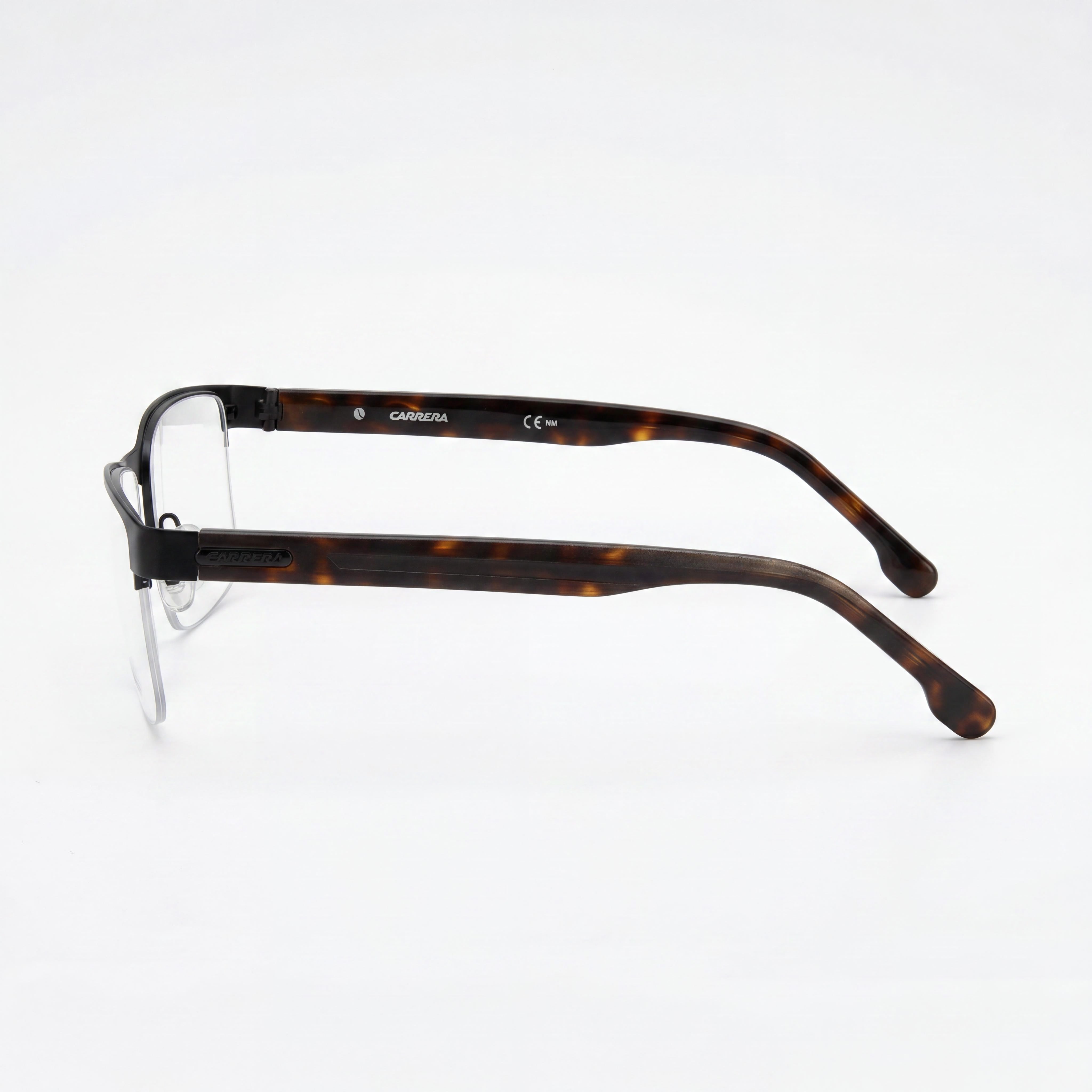 Carrera 8888 Montura de acero de aleación para hombre, color negro, 58 mm, con lentes de demostración transparentes, aptas para lentes recetadas, Photo 2