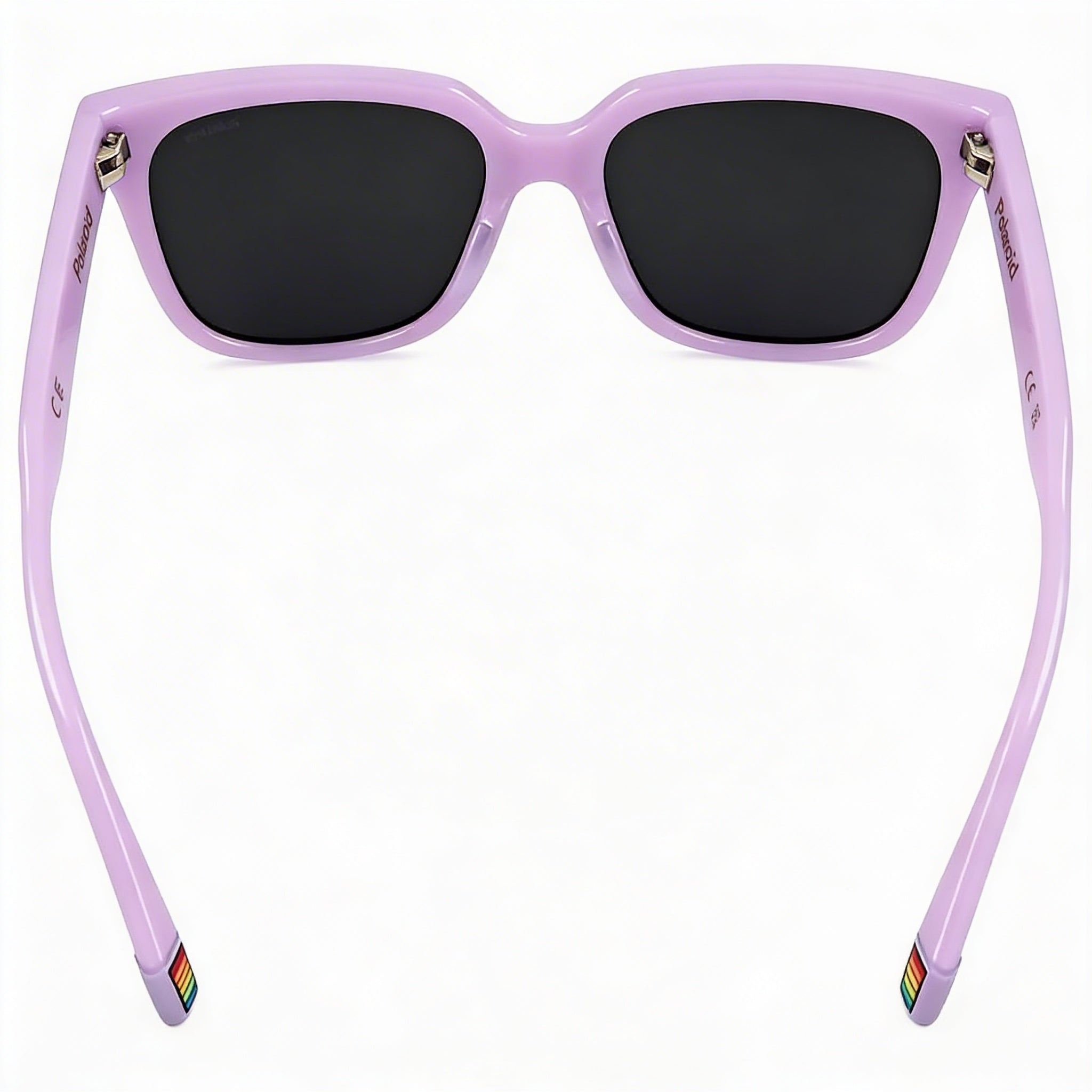 Polaroid Casual Unisex Lilac Polycarbonate Grey Polarized UV Protection Square Sunglasses 54mm, Photo 3