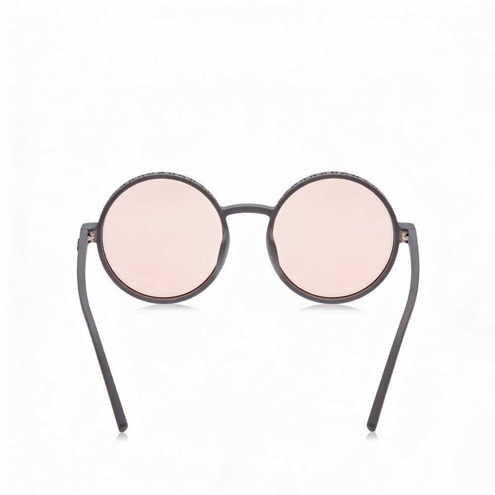 Gafas de sol DKNY Classic Retro-Round para mujer, montura inyectada en gris, lentes de espejo ruborizadas, 53 mm, protección UV
