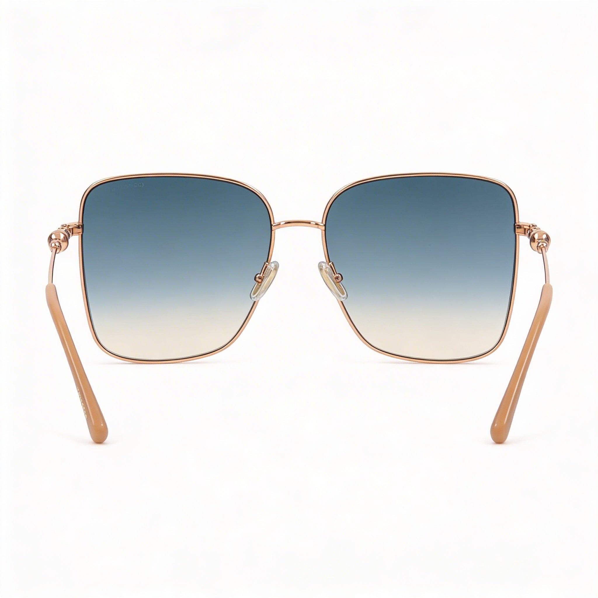Jimmy Choo Women's Hester/S Gold Nude Stainless Steel Frame Grey Gradient Gold Lenses 100% UV Protection 59-15-145mm, Photo 3