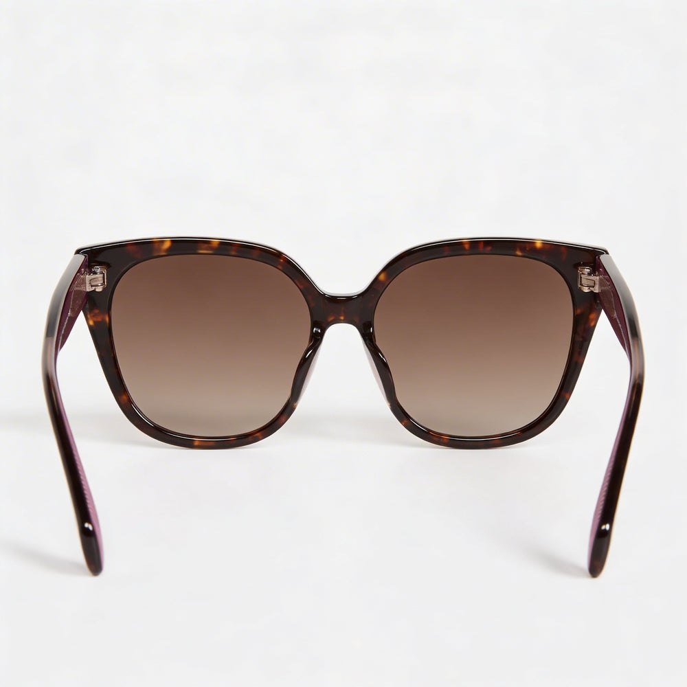Gafas de sol clásicas de mujer rag & bone con montura de plástico de carey y lentes de policarbonato marrón degradado de 56 milímetros