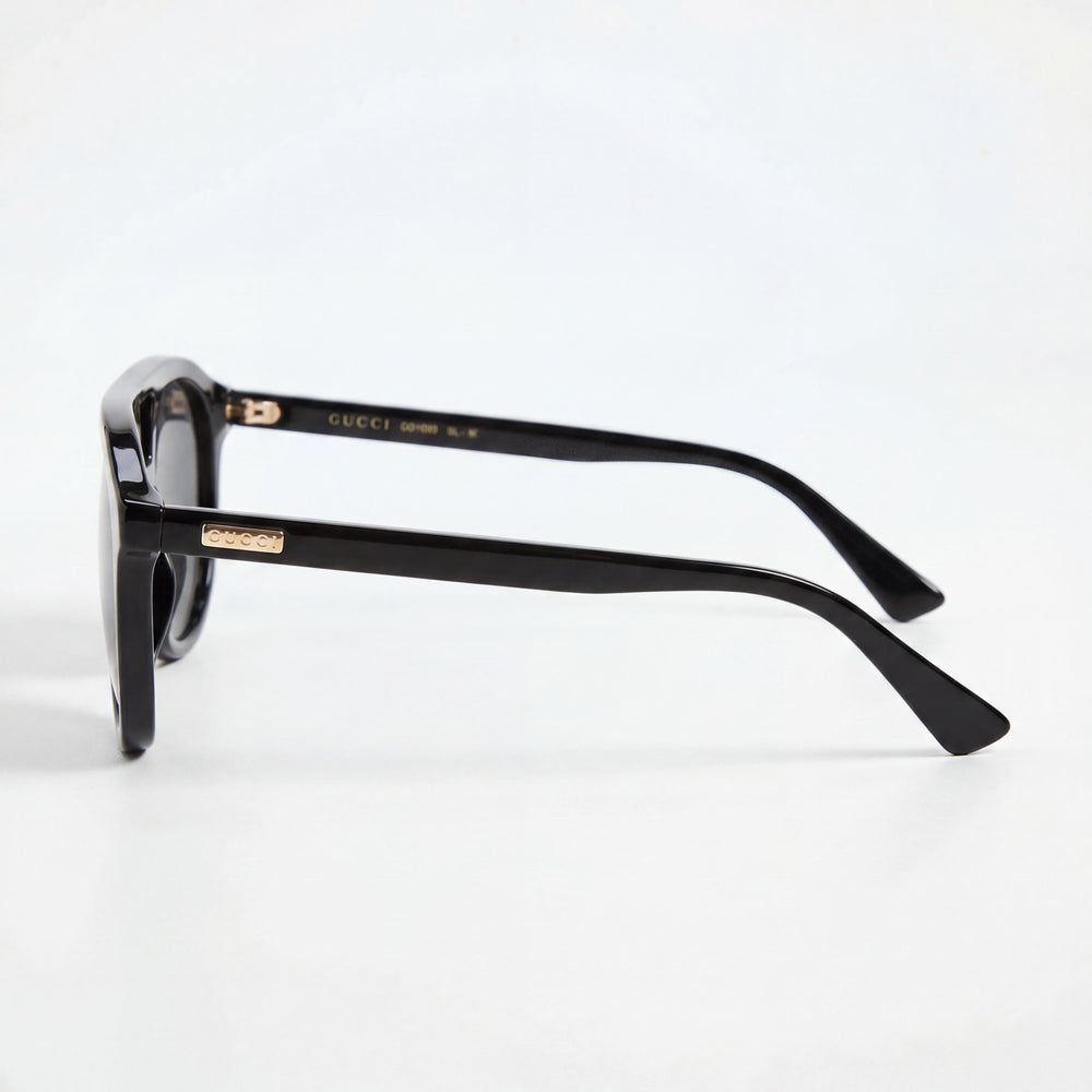 Gucci Classic Unisex Recycled Acetate Black Frame Grey Lens Non-Polarized UV Protection Sunglasses 54mm