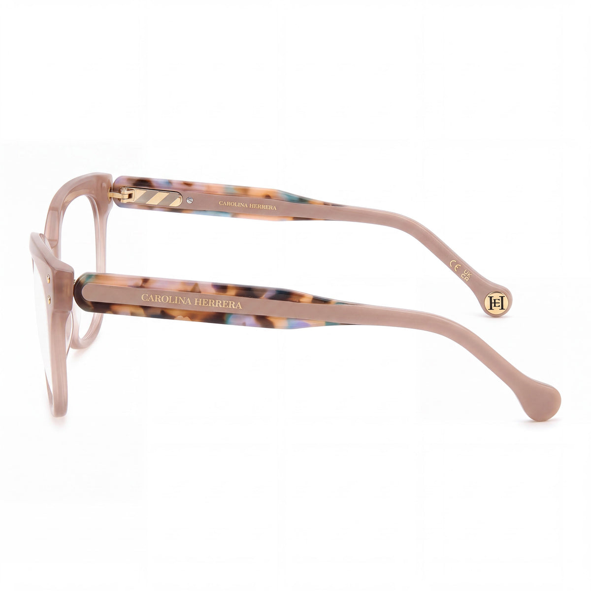 Carolina Herrera 0224 Gafas de vista ecológicas para mujer ojo de gato color nude 52-16, Photo 3