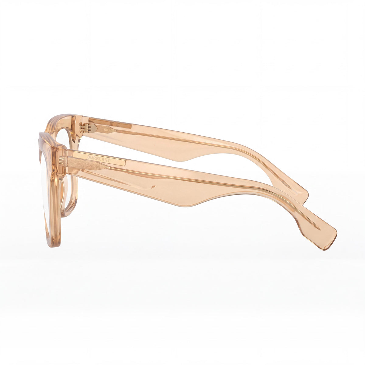Montura de gafas clásica unisex BURBERRY en color marrón, con lentes de demostración transparentes y listas para graduar., Photo 3