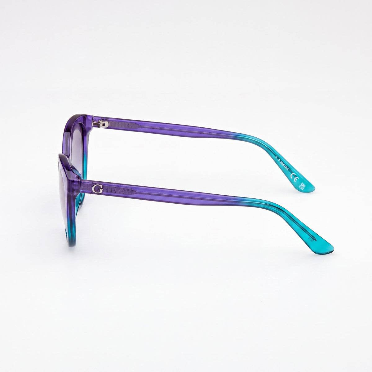 Gafas de sol GUESS modernas unisex con montura de plástico azul degradado y lentes de policarbonato azules con protección UV de 51 mm, Photo 3