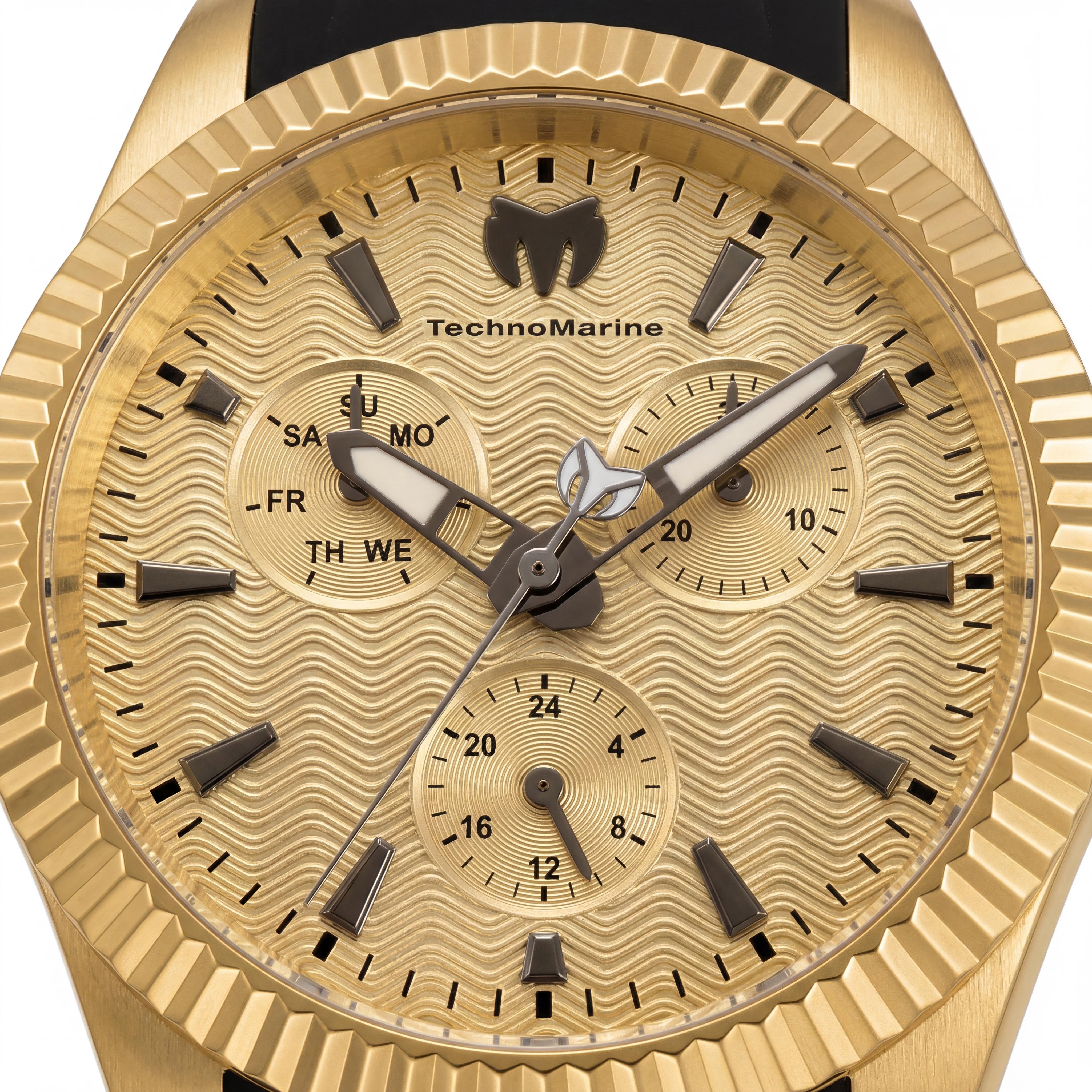 Technomarine Sea TM-719031 Women's Black Silicone Gold Tone Stainless Steel Quartz Water Resistant Watch 38mm, Photo 2