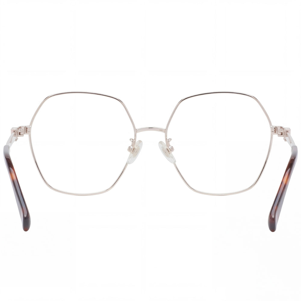 MaxMara Mm5087-d Men’s Metal Eyeglasses Shiny Rose Gold, Classic Havana 56-16-145