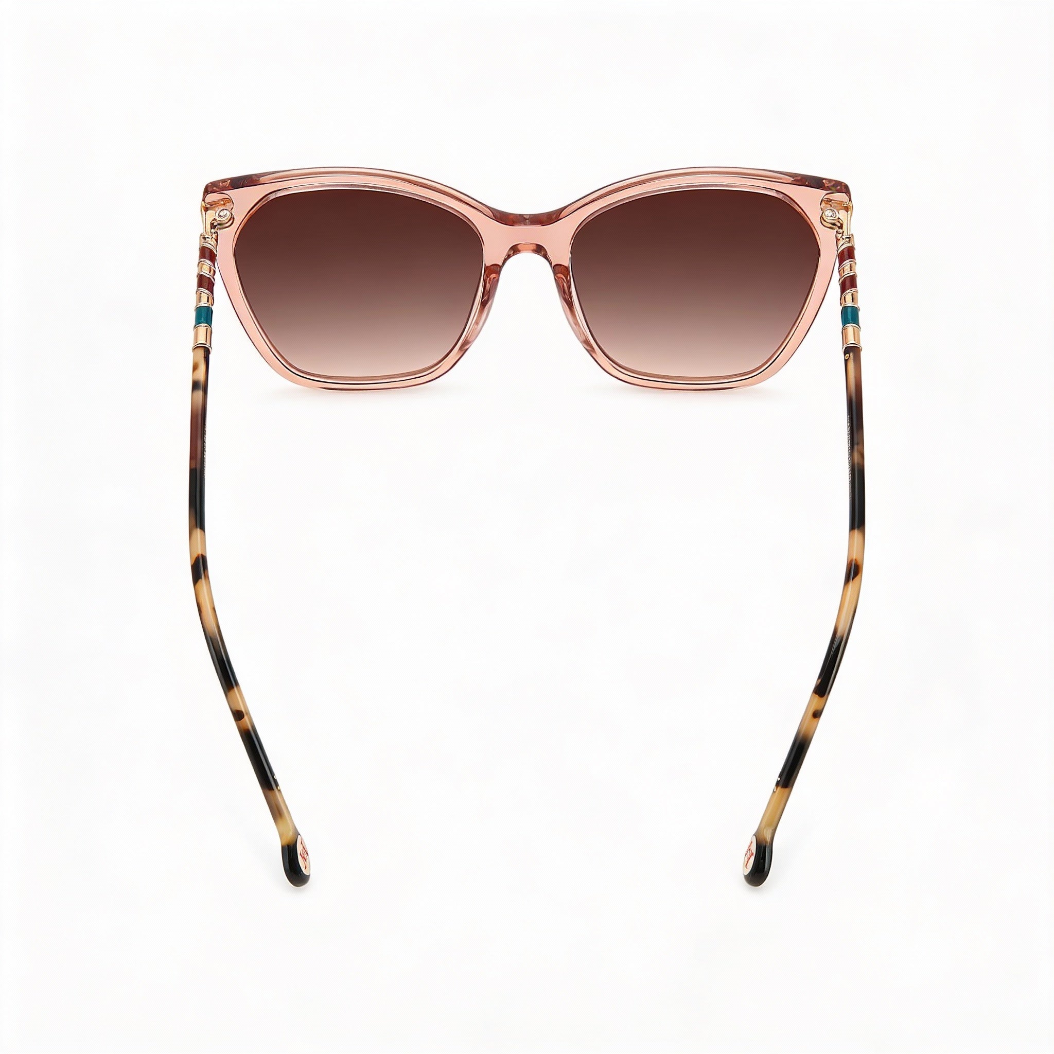 Carolina Herrera Her 0091/S Women's Nude Havana Plastic Brown Gradient 100% UV Protection Sunglasses 56-20-145, Photo 4