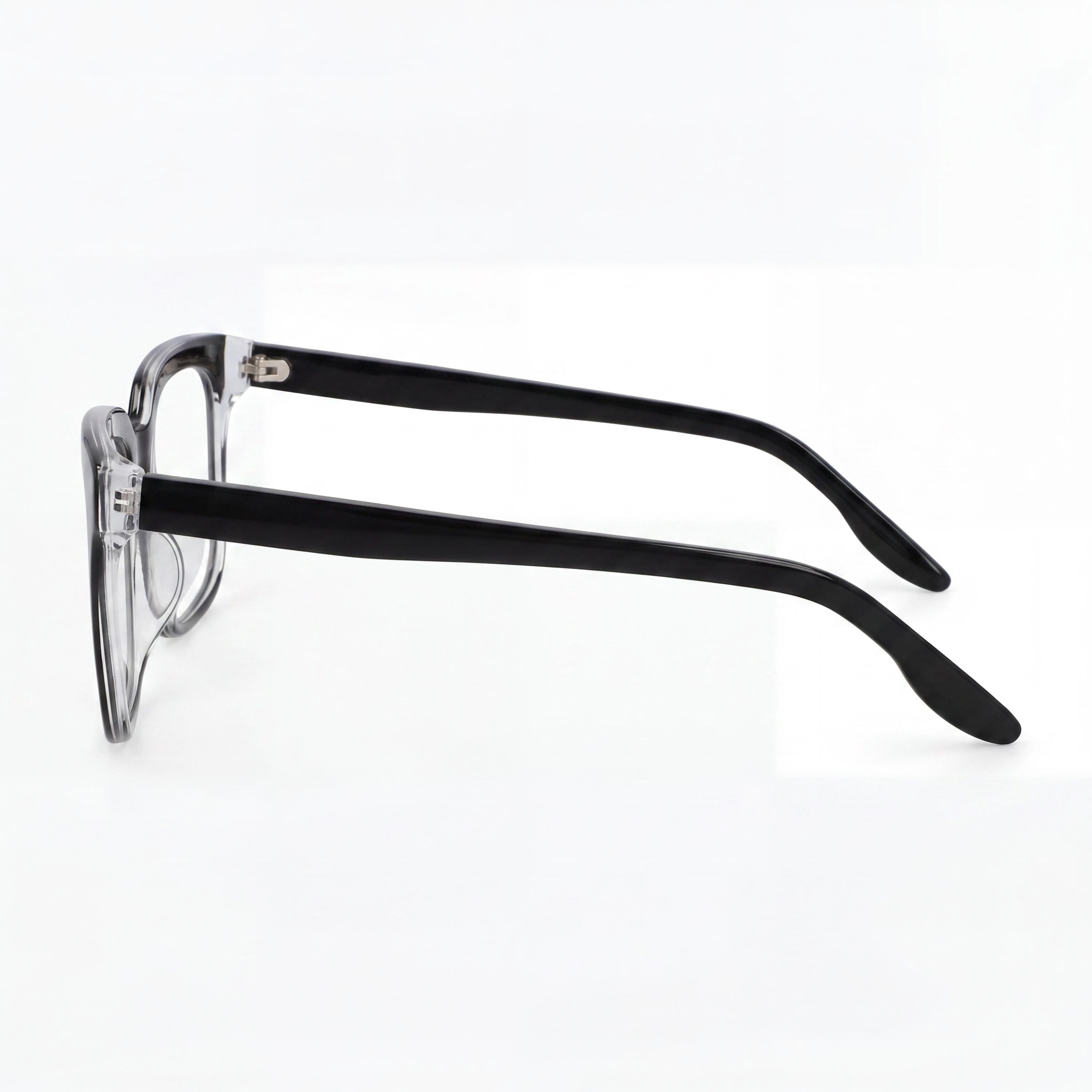 Nike Men's 7167lb Metal Eyeglasses with Clear Lenses 52mm Black Crystal Clear Frame, Photo 2
