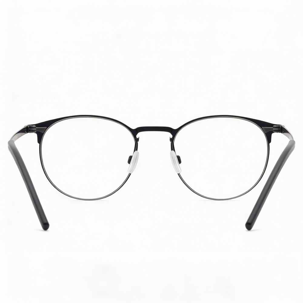 Gafas unisex Flexon B2000 con montura metálica en azul marino (lente de 50 mm, puente de 20 mm, patilla de 145 mm)