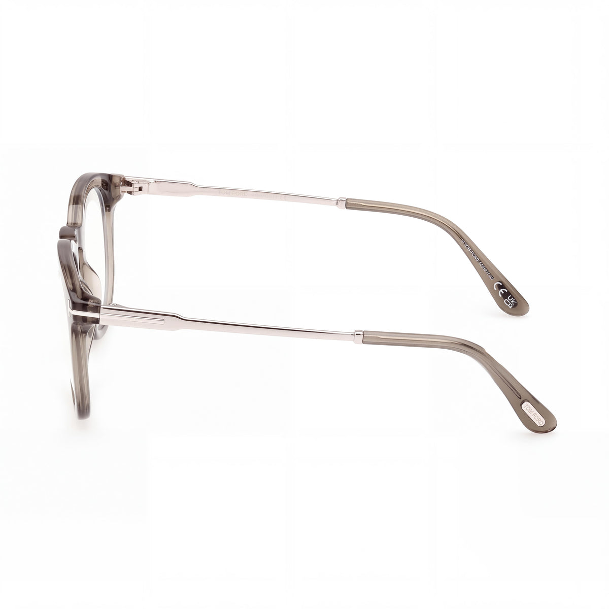 Monturas de gafas ópticas listas para graduar Tom Ford para hombre en paladio verde oscuro brillante, longitud de la patilla 145 mm, Photo 2